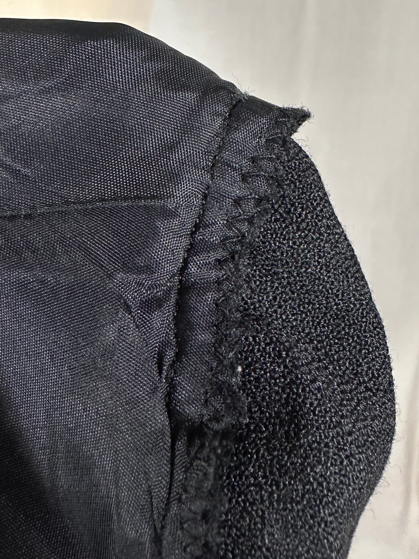 Abito Vintage Anni ‘70 Sartoriale in Lana Nero