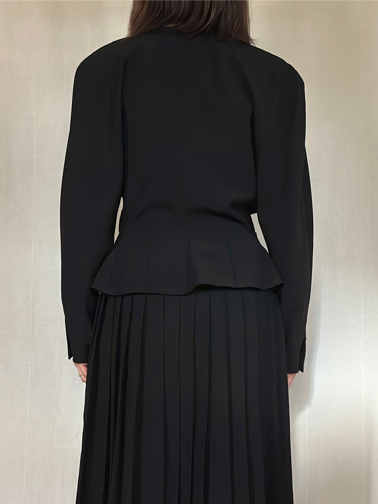 Giacca Genny Vintage Anni ‘80 in Lana Nera Tg.42