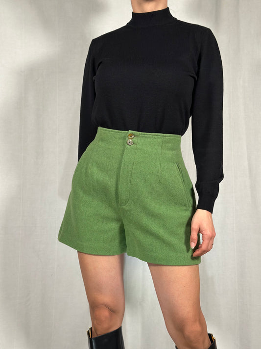 Shorts Seventy Vintage Anni ‘70 in Lana Verde