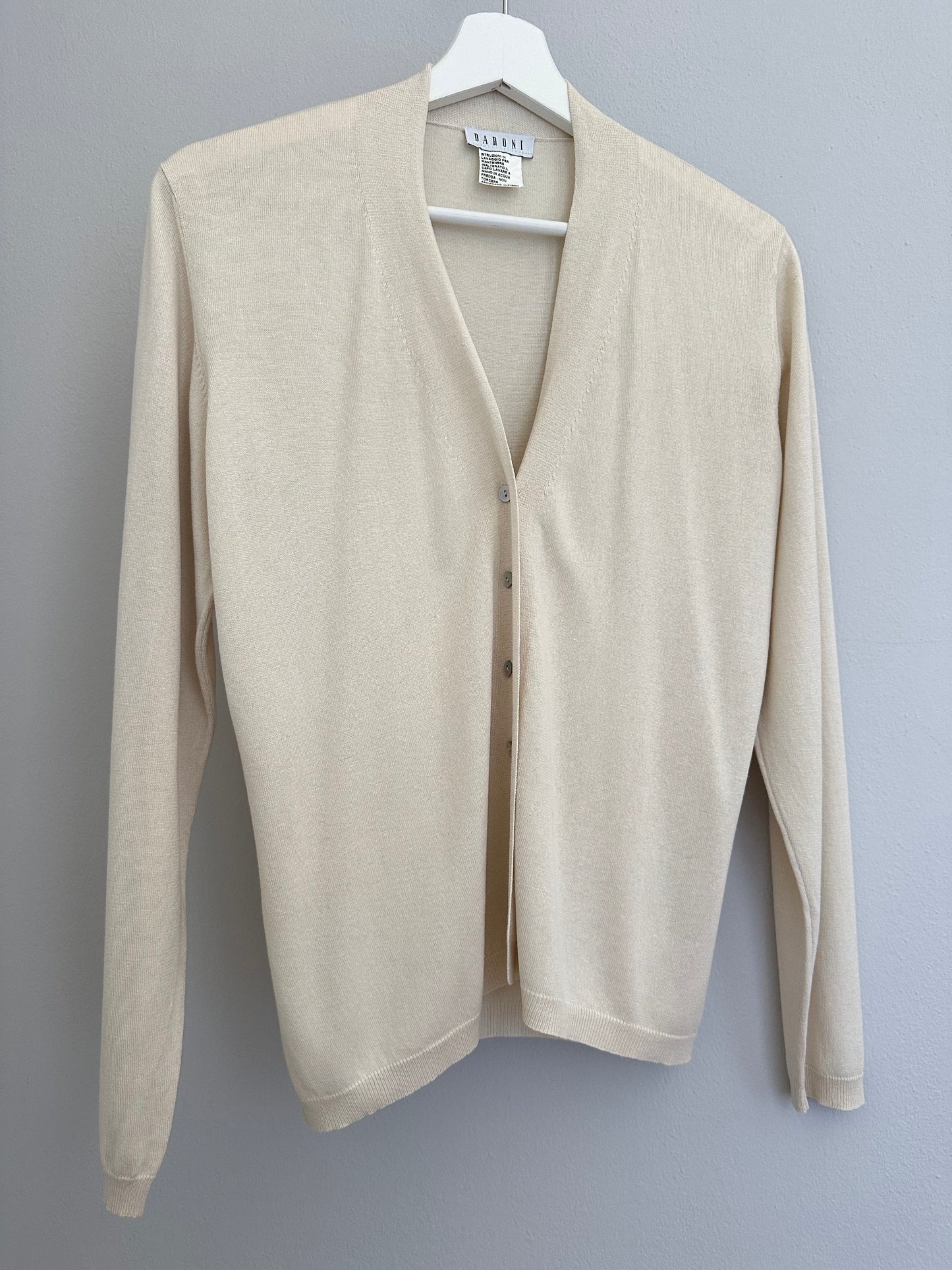 Completo Twinset Canotta e Cardigan in Seta Beige Tg.44/46