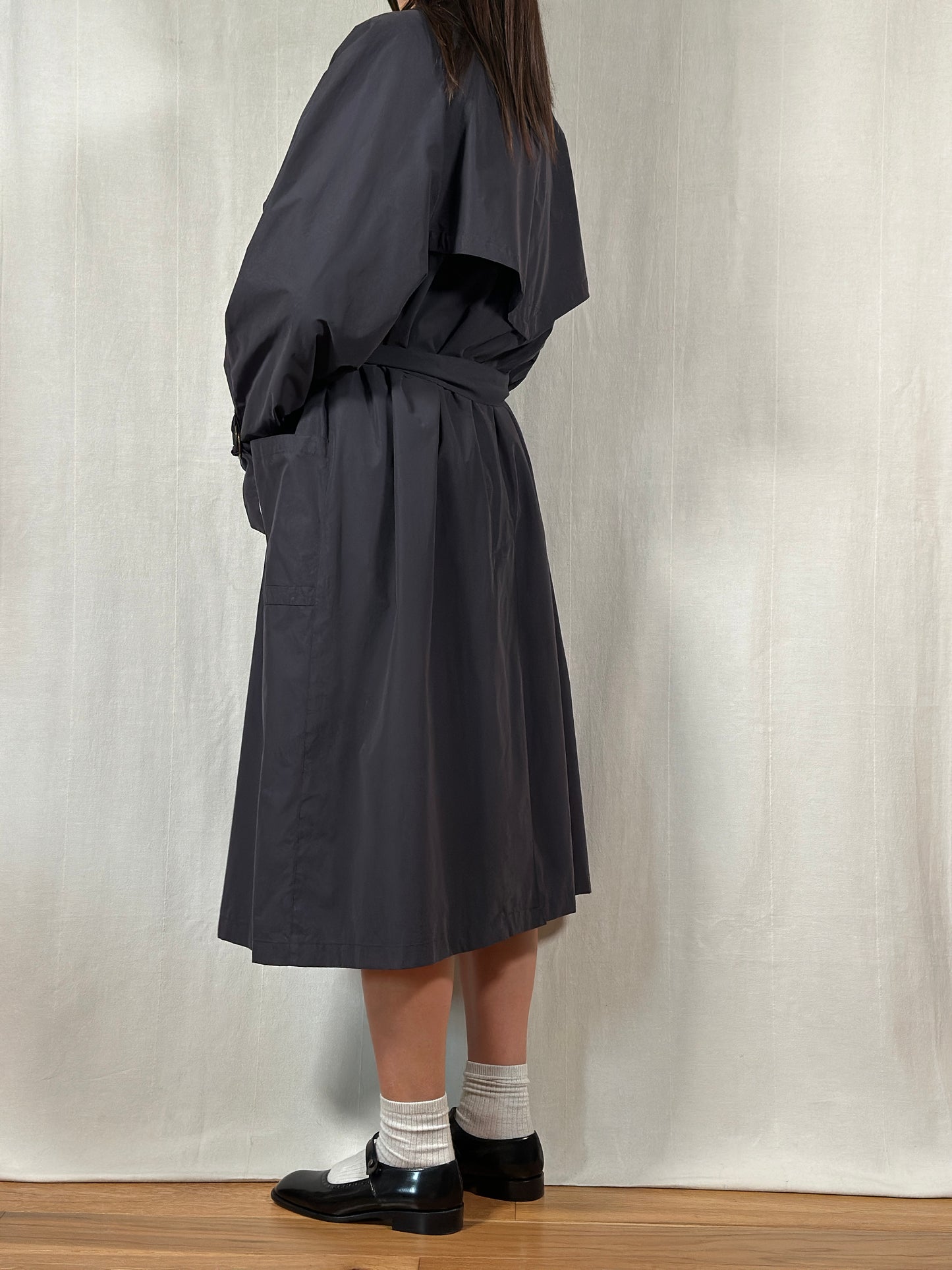 Trench Vintage Anni ‘90 Les Copains Blu Fumo