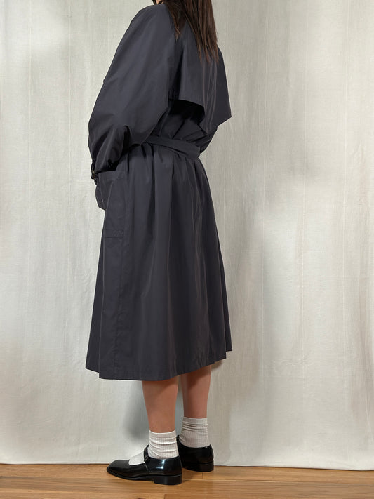 Trench Vintage Anni ‘90 Les Copains Blu Fumo
