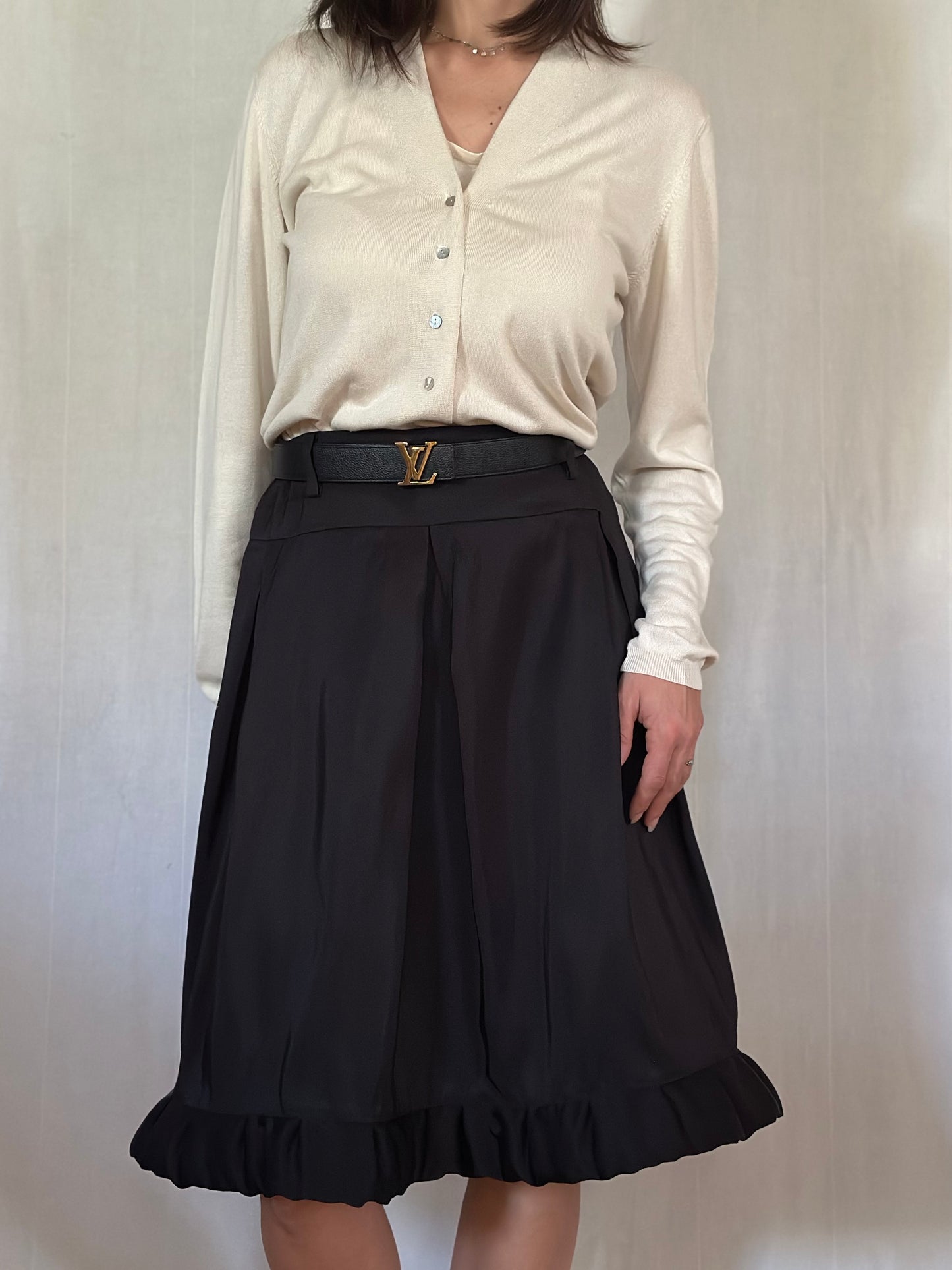 Gonna Lanvin Hiver 2006 in Seta Nera Tg.42