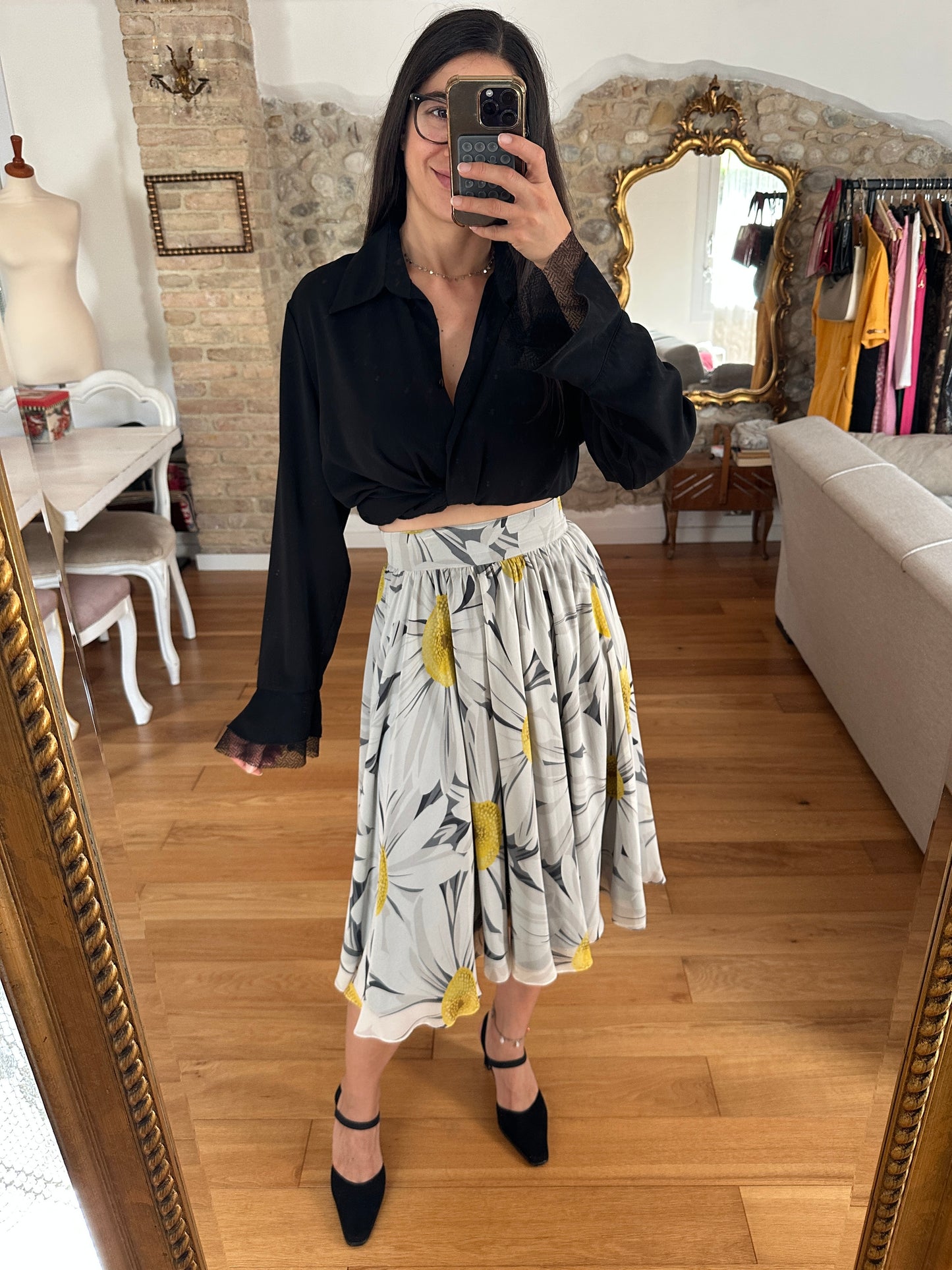 Gonna MaxMara in Seta a Fiori