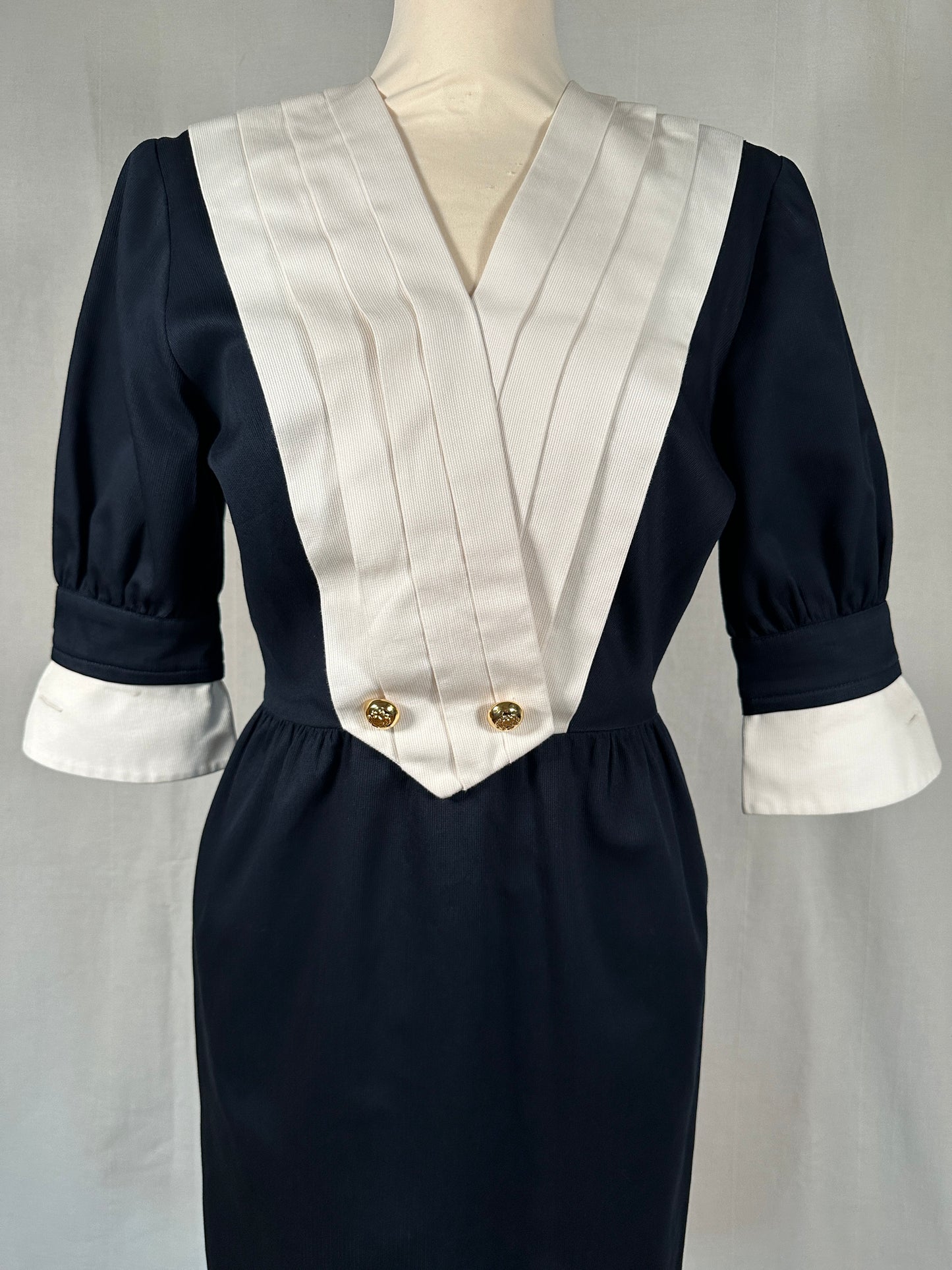 Abito Vintage Anni ‘80 Luisa Spagnoli Blu e Bianco