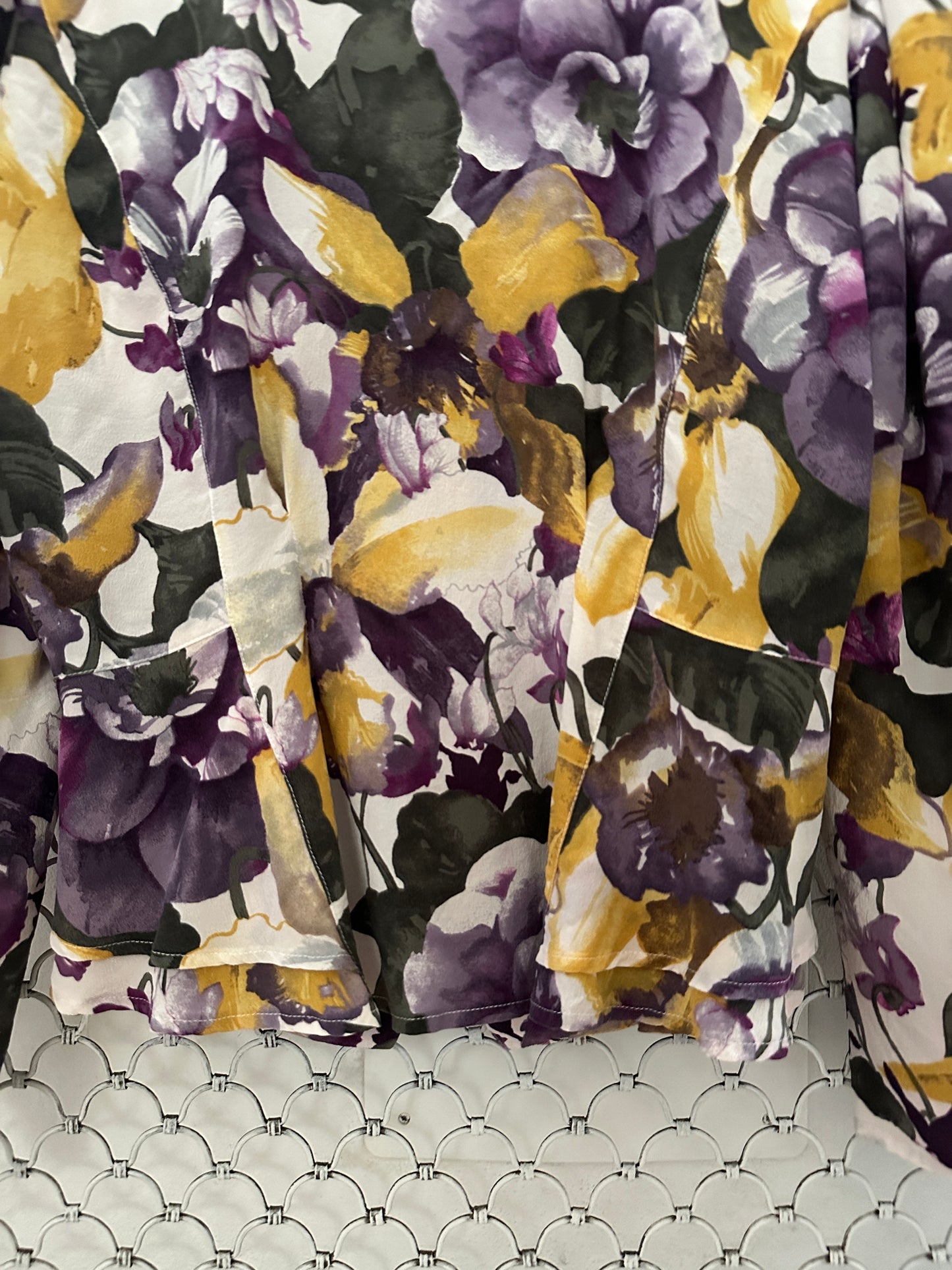 Camicia Anni ‘80 in Seta Floreale Tg.40/42