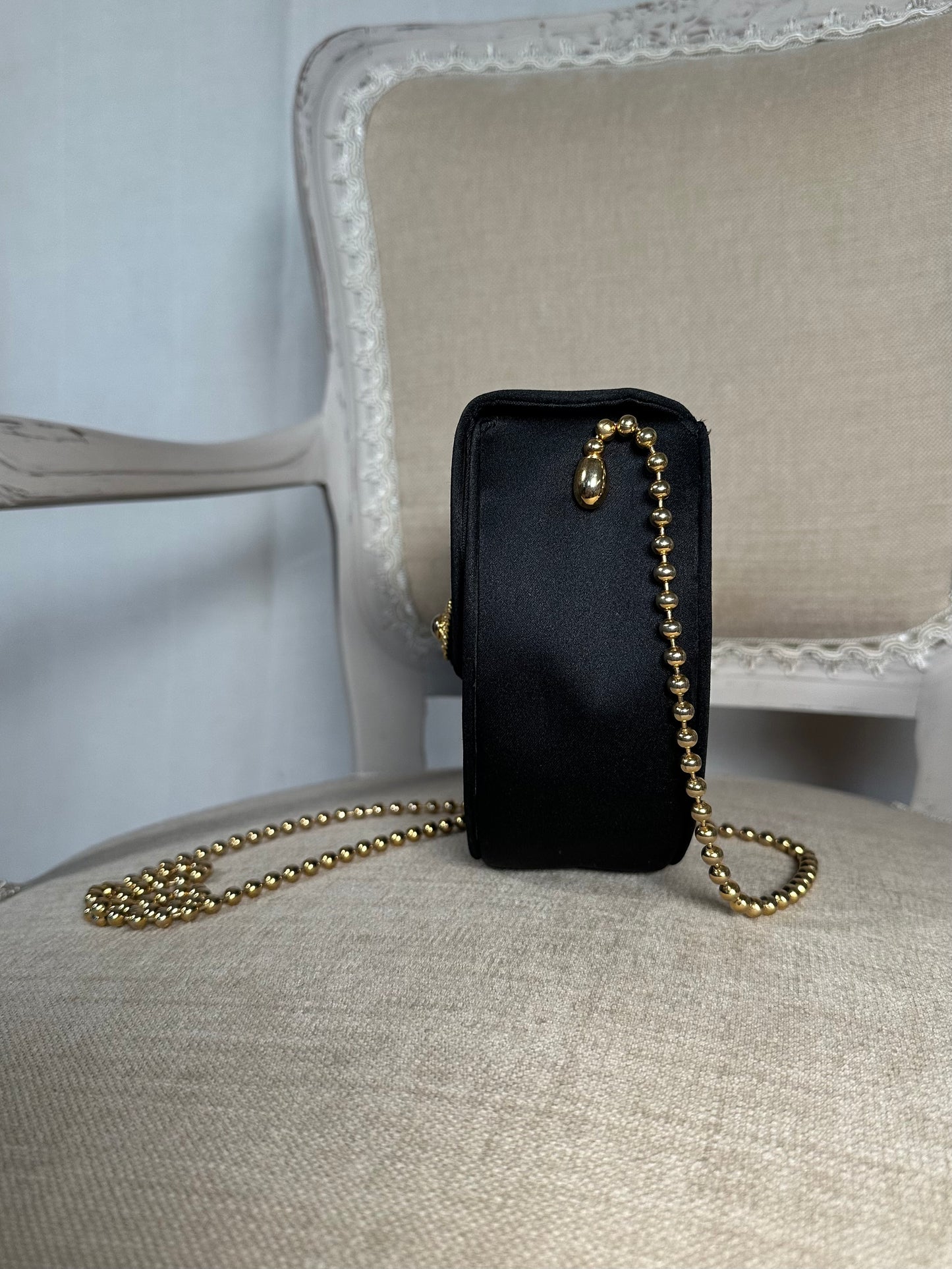 Borsa Rodo Anni ‘80 in Seta Nera