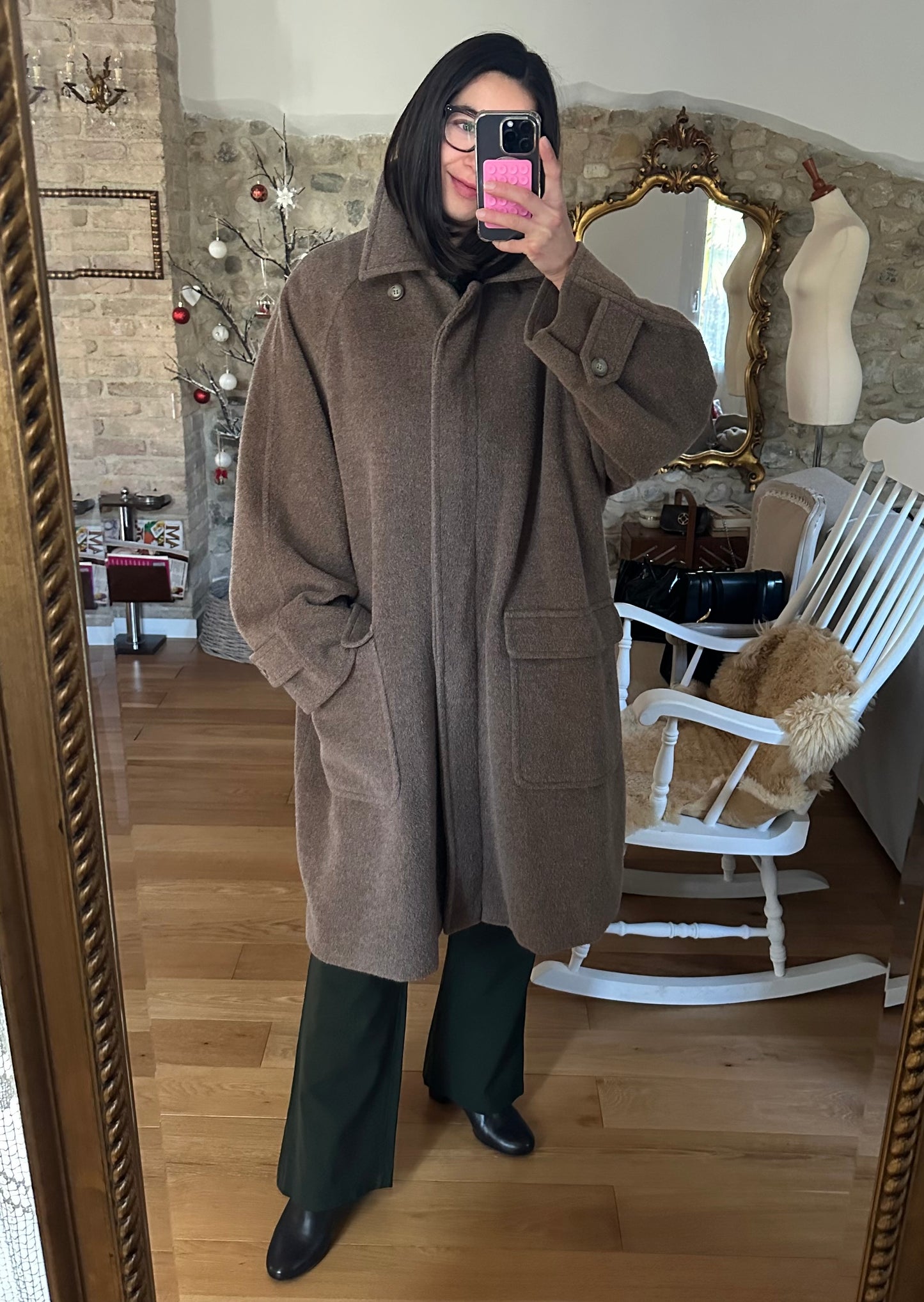 Cappotto Weekend by Max Mara Vintage Anni ‘90 Marrone Mocha Tg. Da 44 a 54