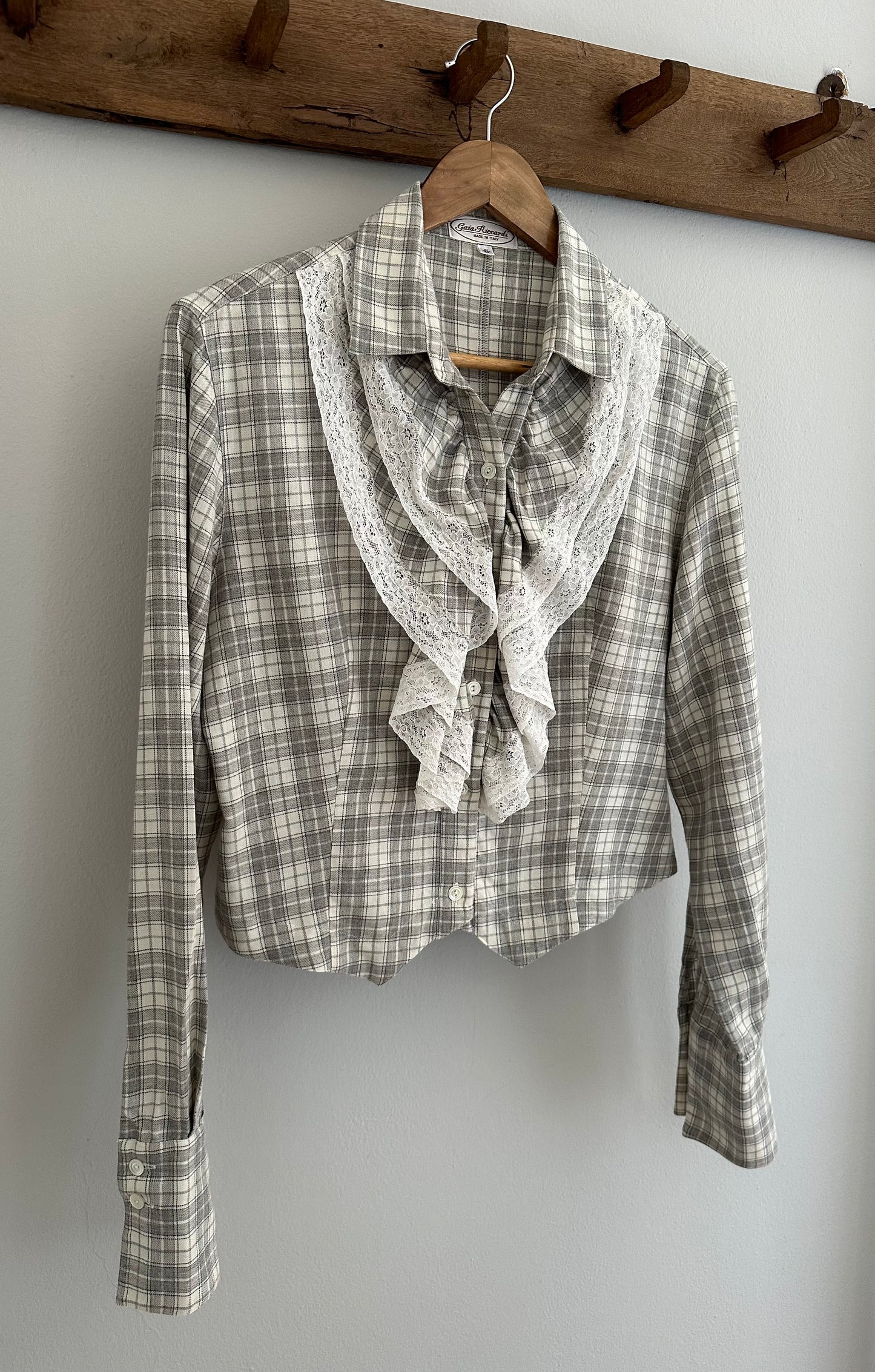 Camicia Vintage Anni ‘70/‘80 con Volants Tg.44