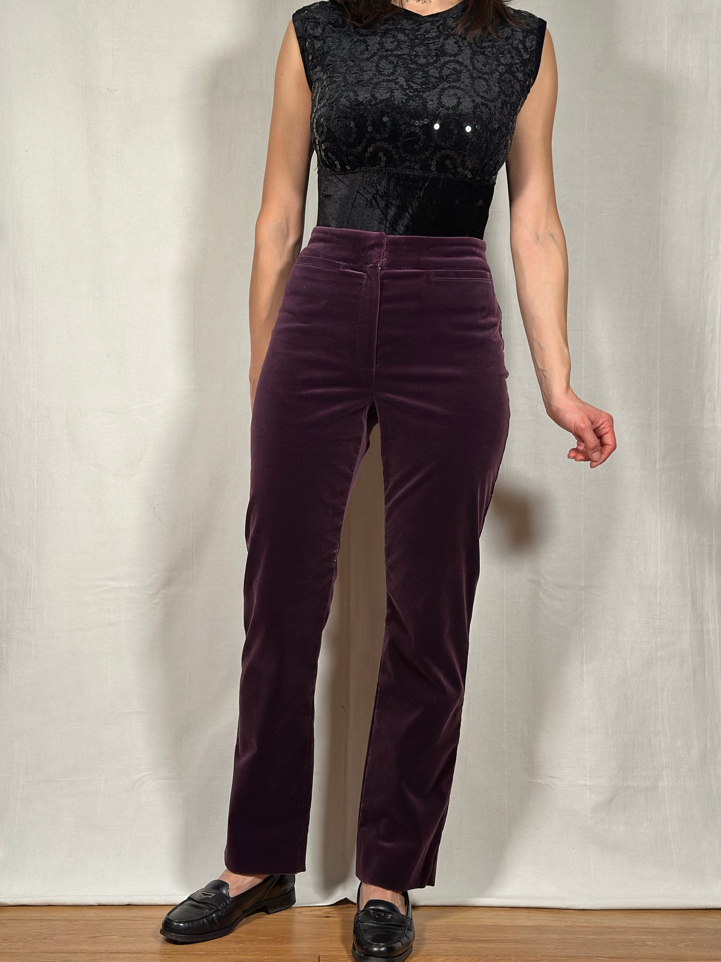 Pantaloni Escada Sport in Velluto Viola