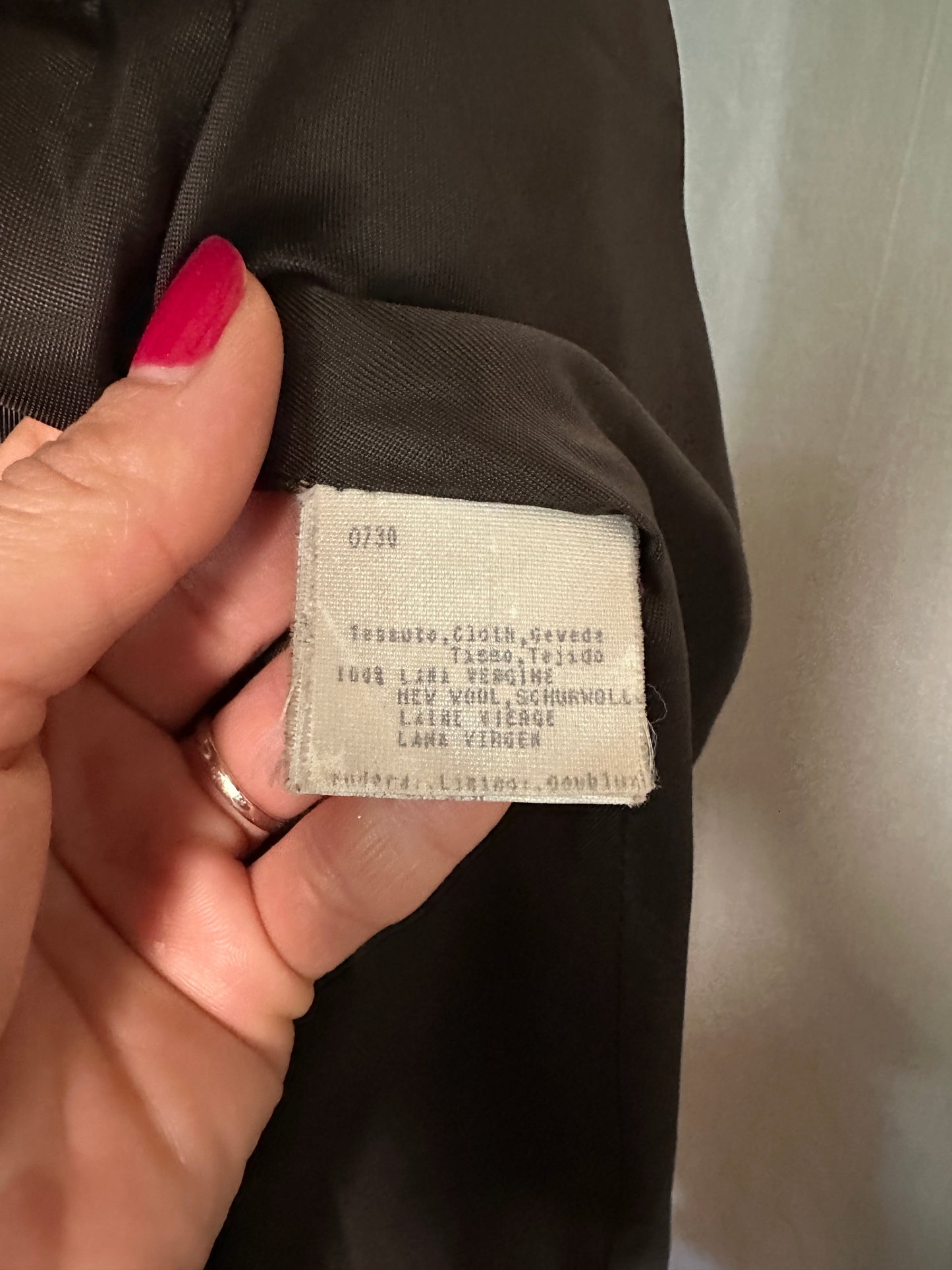 Cappotto Olmar in Lana e Angora Loro Piana Marrone con Polsini in Visone