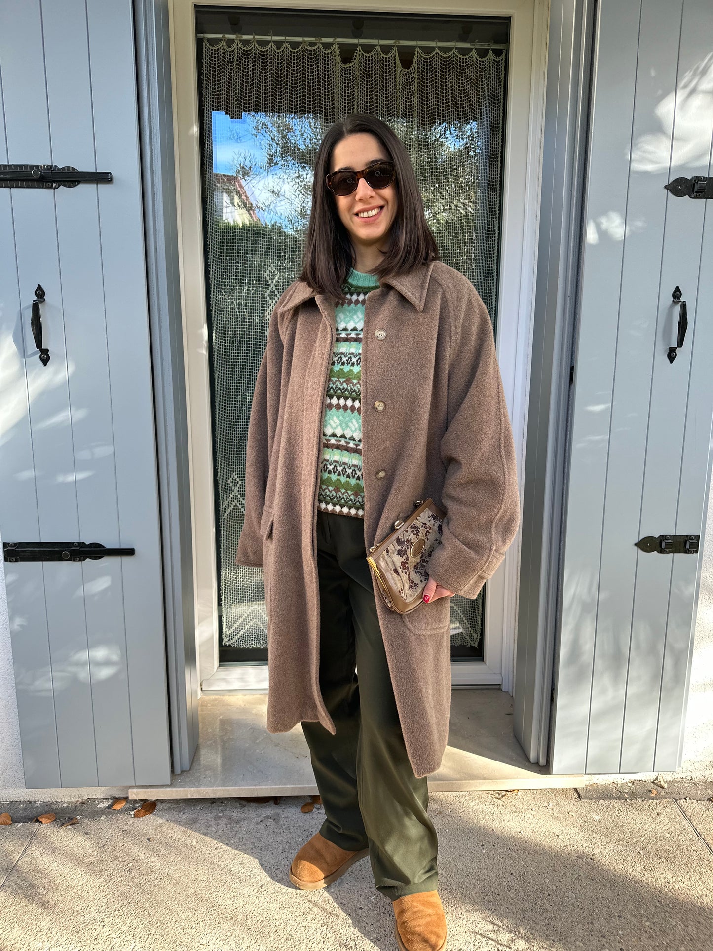 Cappotto Weekend by Max Mara Vintage Anni ‘90 Marrone Mocha Tg. Da 44 a 54