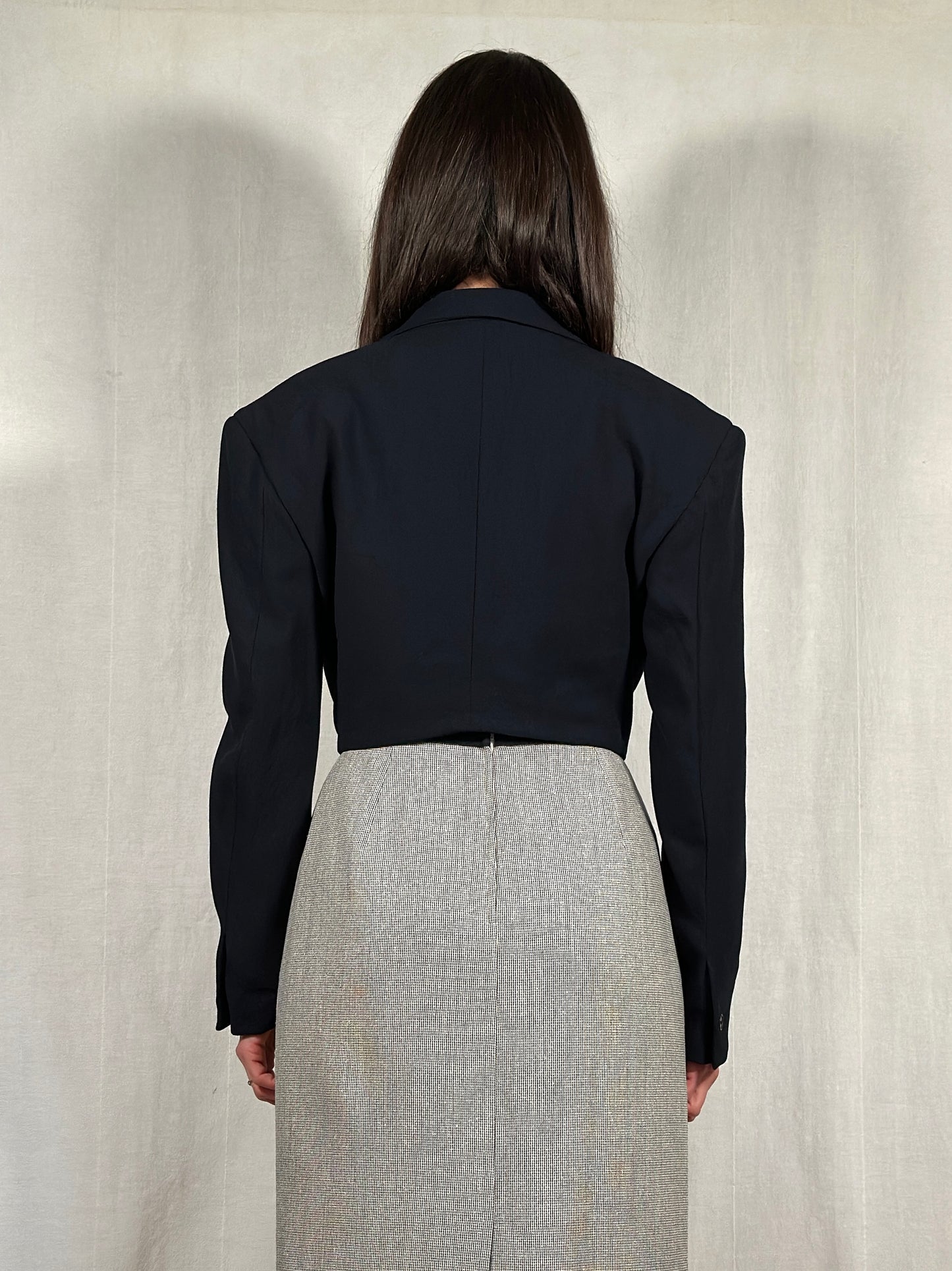Giacca Crop Gianni Versace Vintage Anni ‘80 Blu