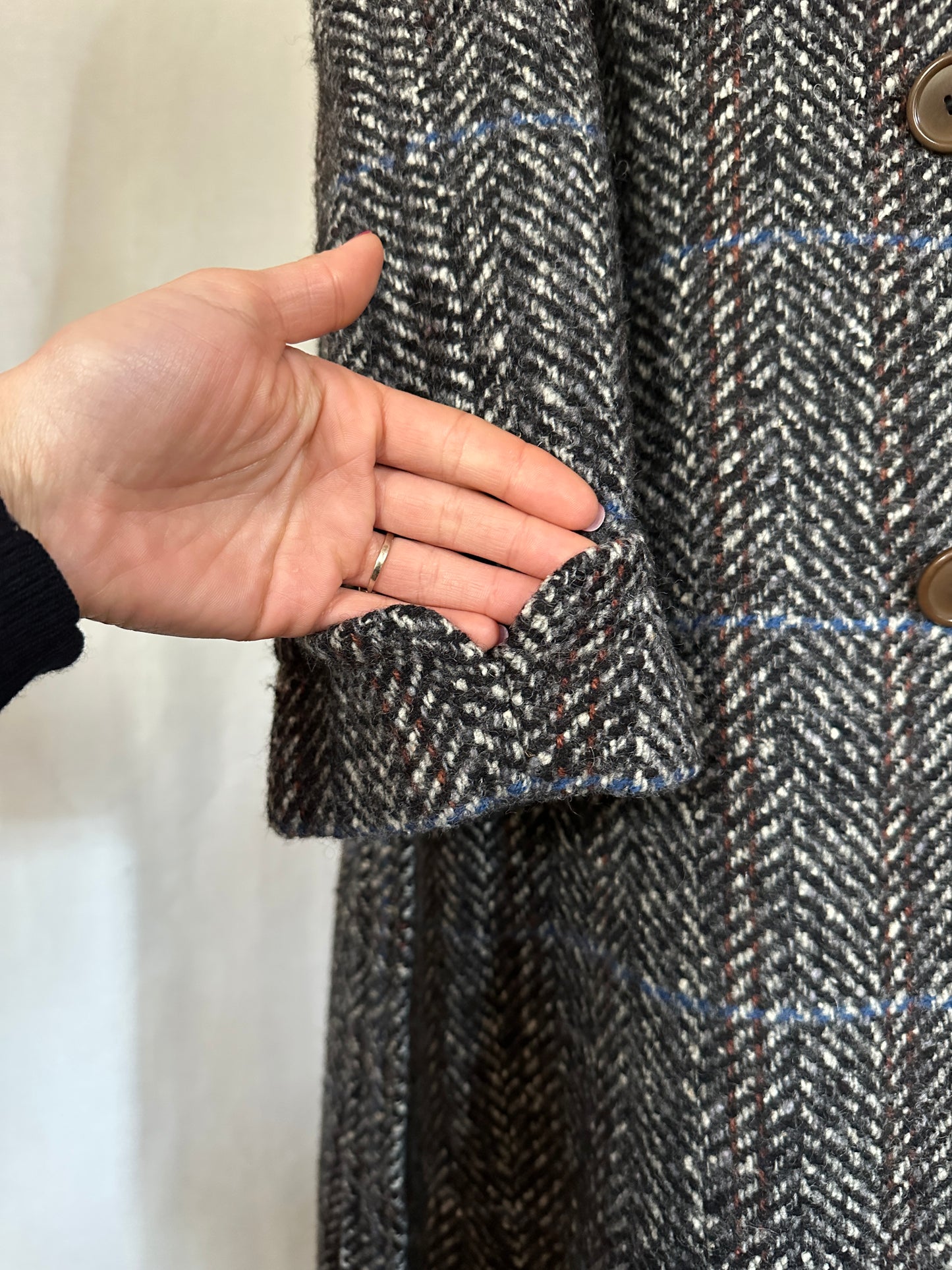 Cappotto Corneliani Vintage Anni ‘80 in Lana Spigata