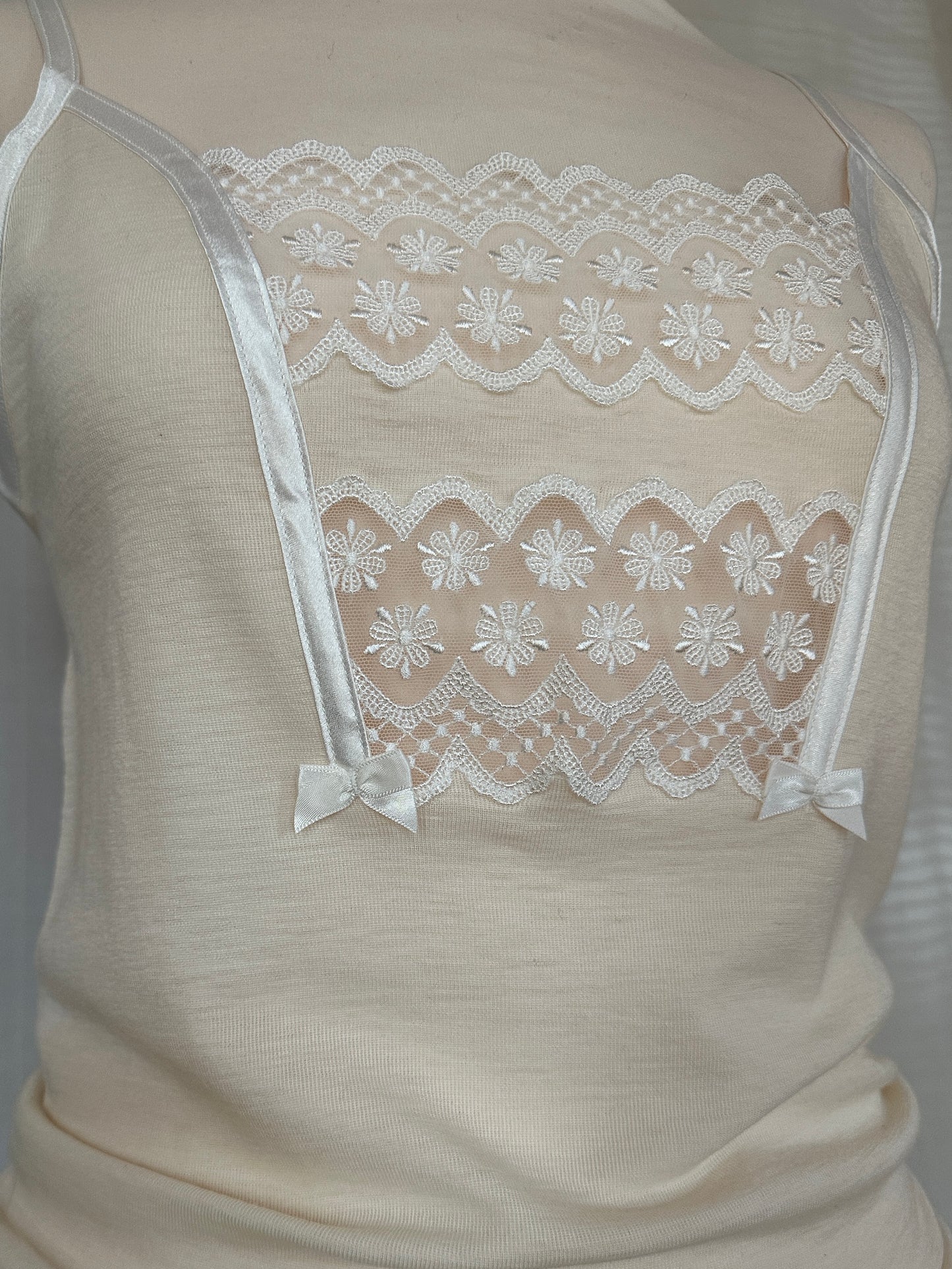 Canotta Intima Lisanza Nuova in Lana e Seta Beige