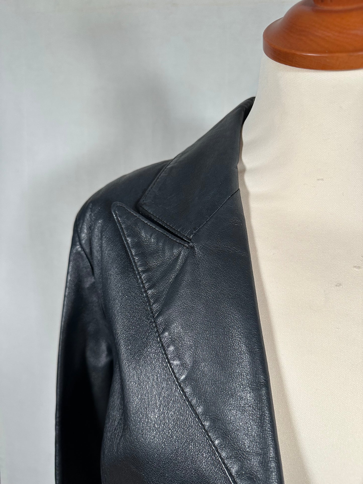 Giacca Mad’s Anni 2000 in Pelle Blu Tg.40/42