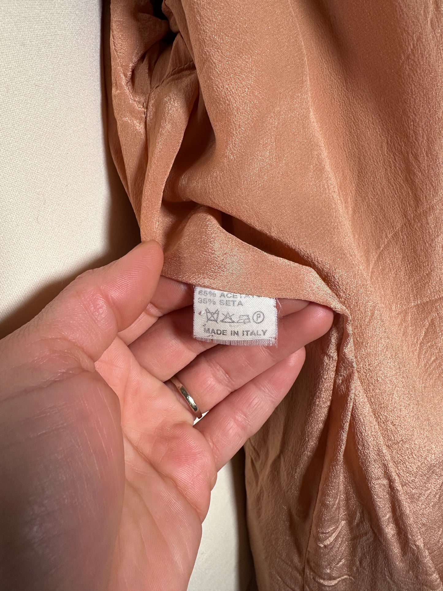 Cappottino Corto Beige Rosato in Lana con Sciarpa Coordinata