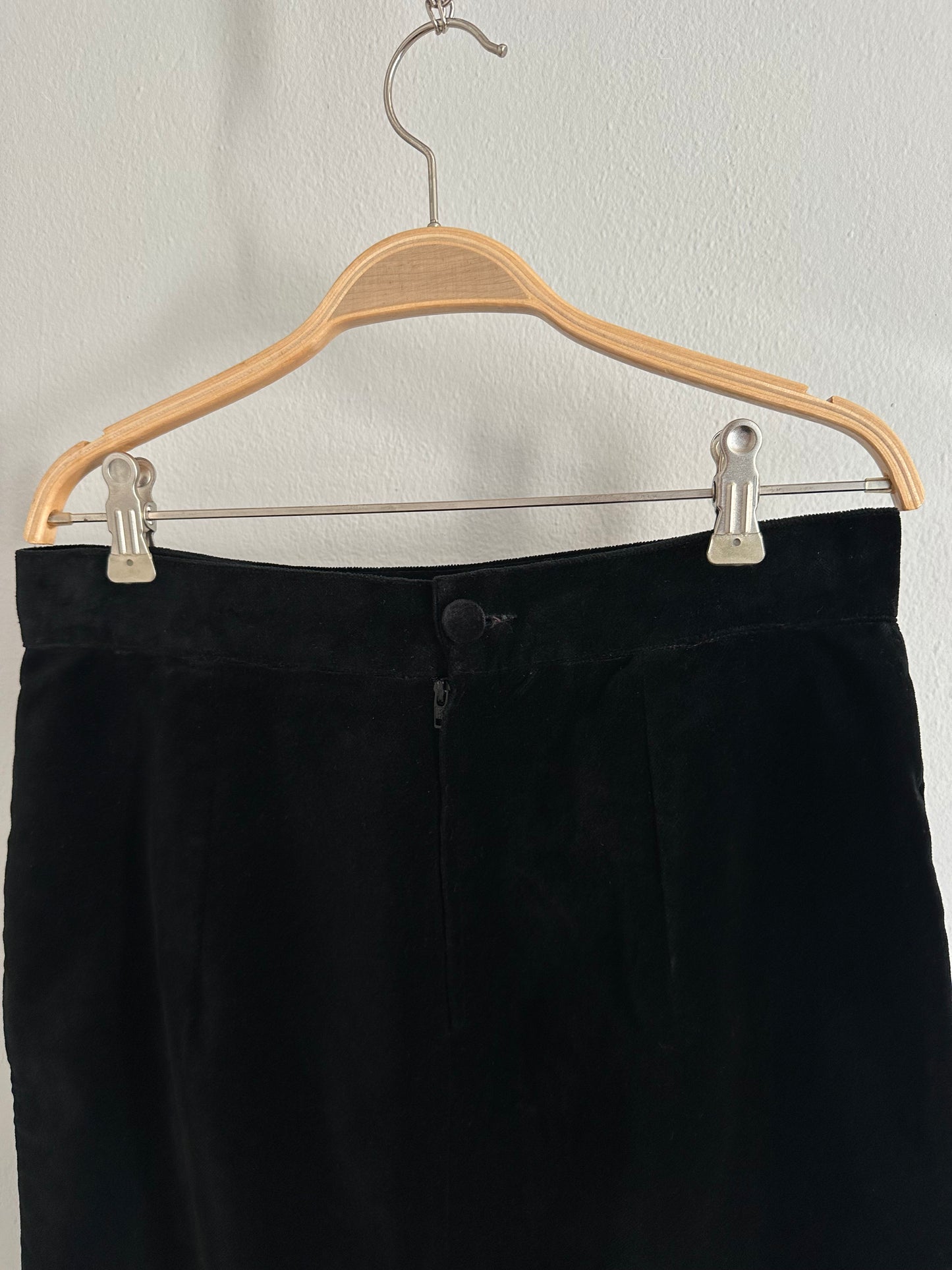 Gonna a Tubino Anni ‘70/‘80 in Velluto Nero