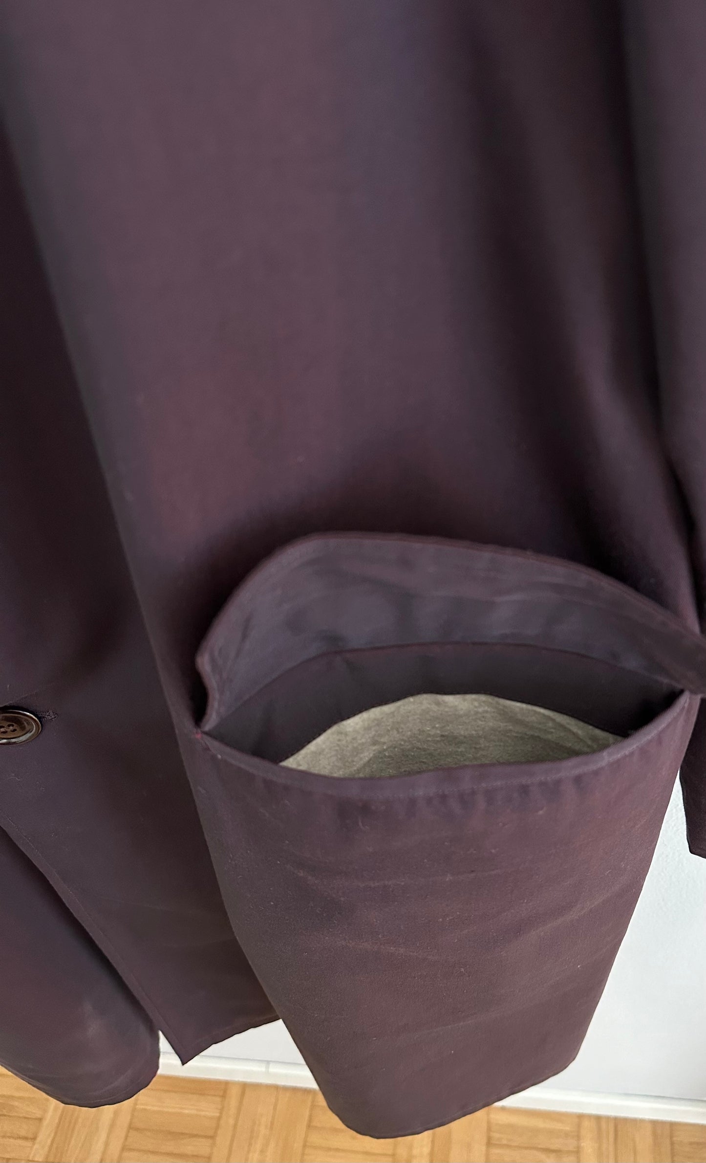 Impermeabile Vintage Salco Viola anni ‘70 Tg.48/50