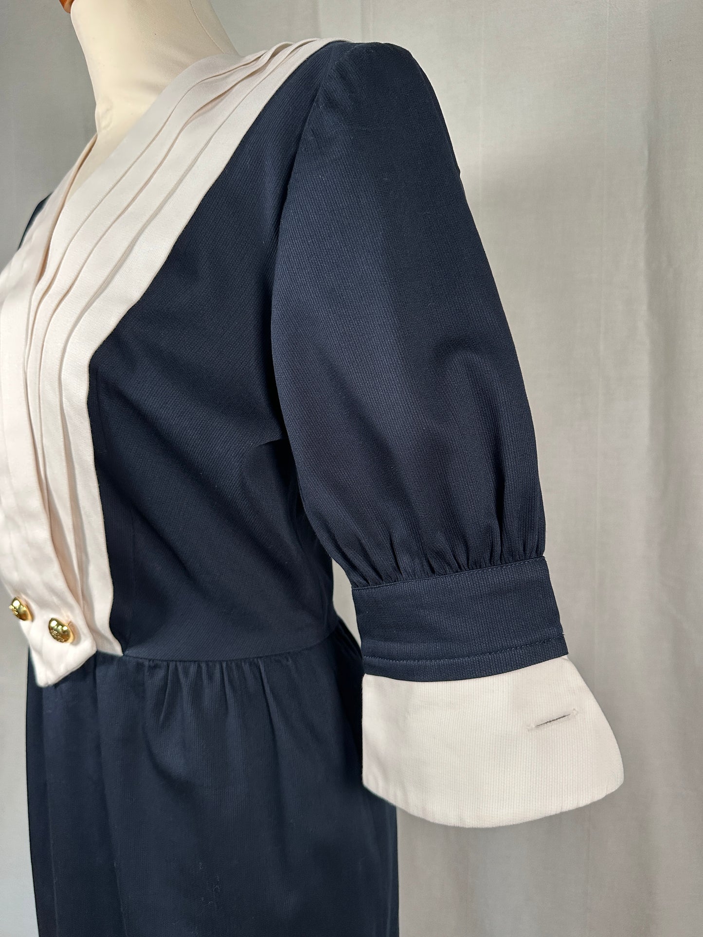 Abito Vintage Anni ‘80 Luisa Spagnoli Blu e Bianco
