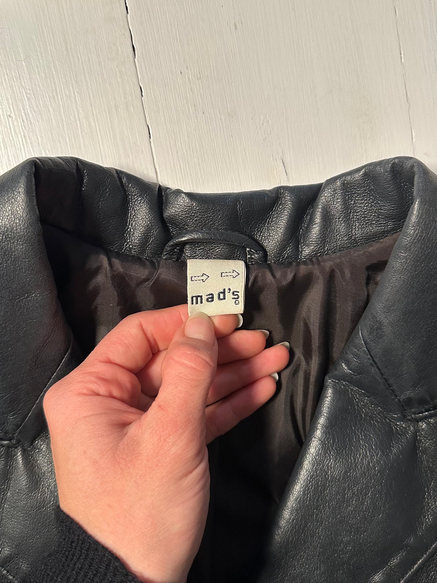 Giacca Mad’s Anni 2000 in Pelle Blu Tg.40/42