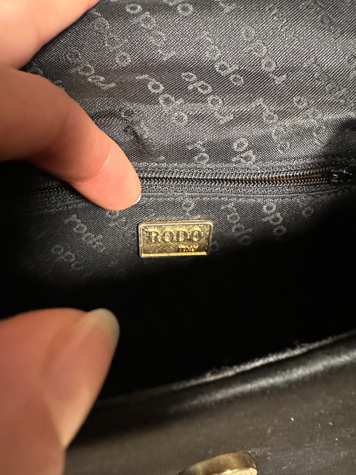 Borsa Rodo Anni ‘80 in Seta Nera