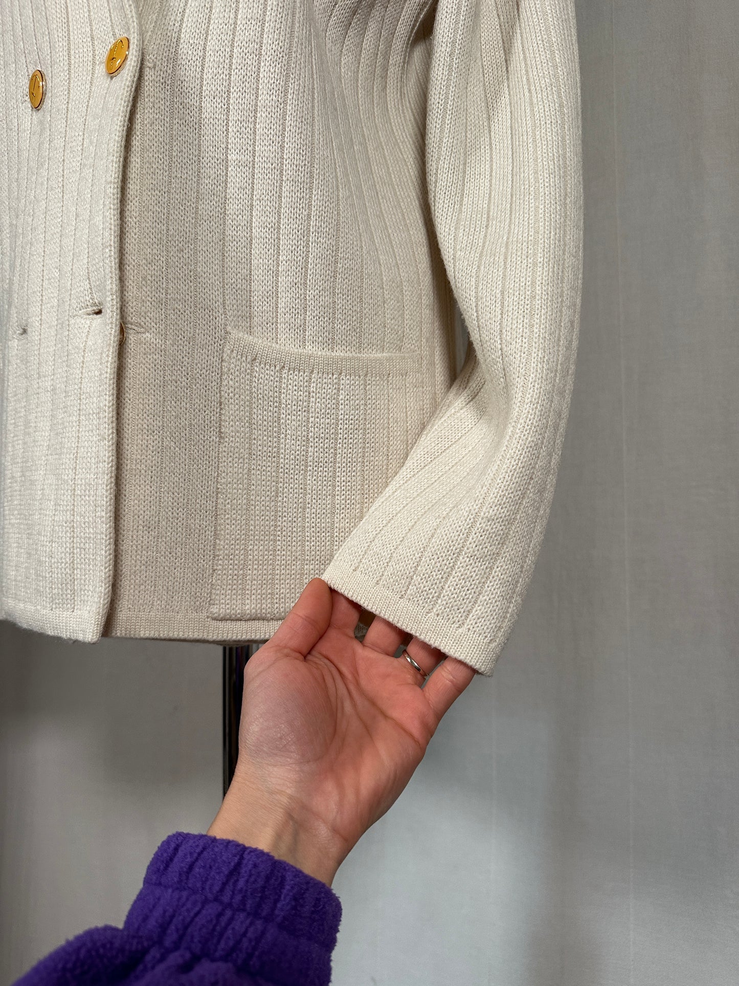 Cardigan Anni ‘80 in Misto Lana Panna