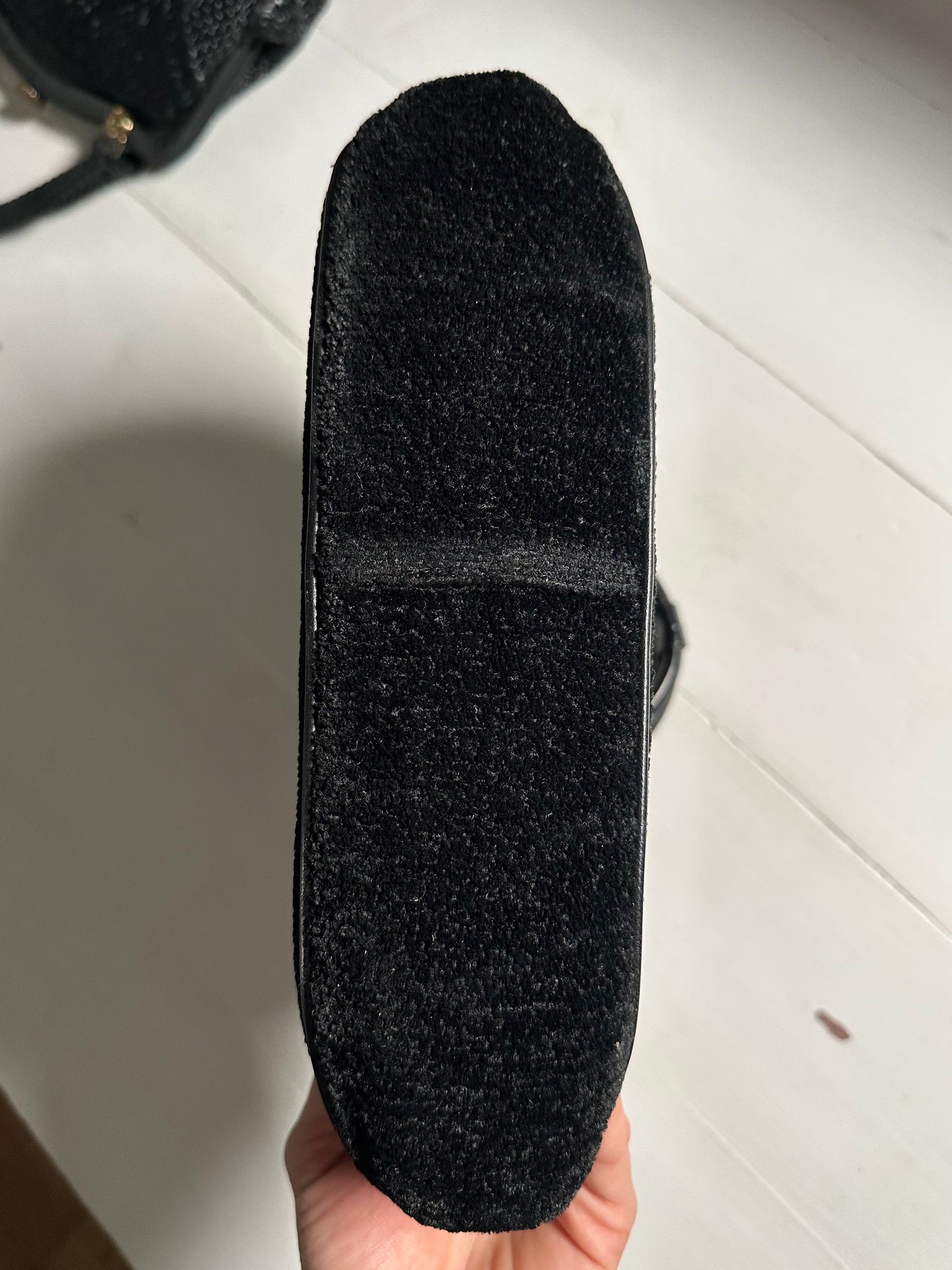 Borsa Vintage Anni ‘60 in Ciniglia e Pelle Nera