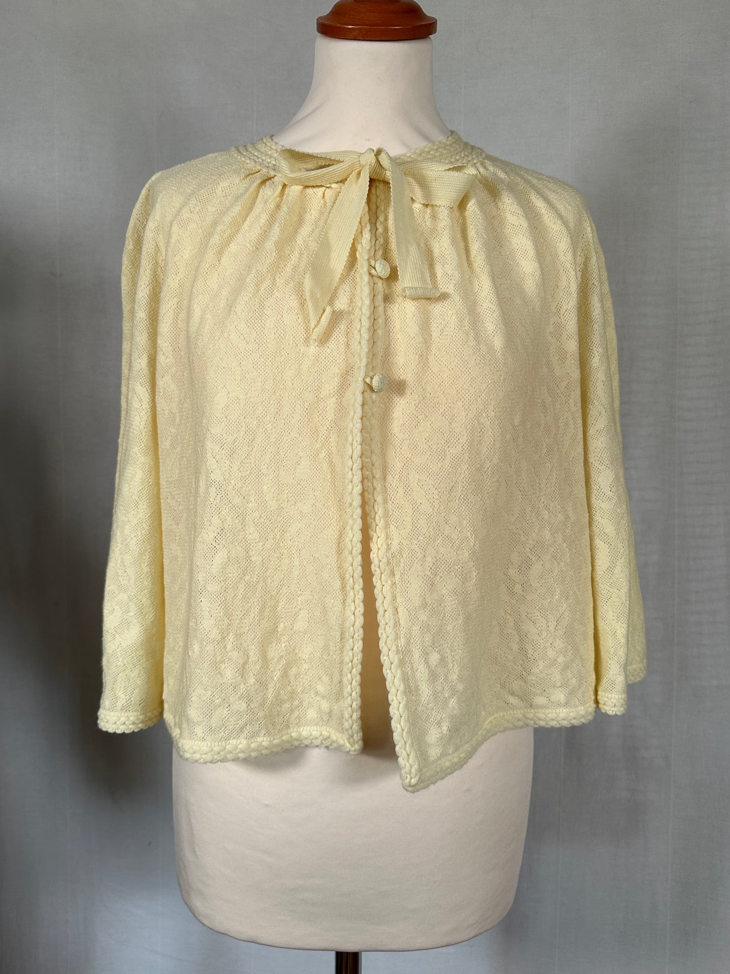 Liseuse Vintage Hanro Anni ‘60 in Lana Gialla