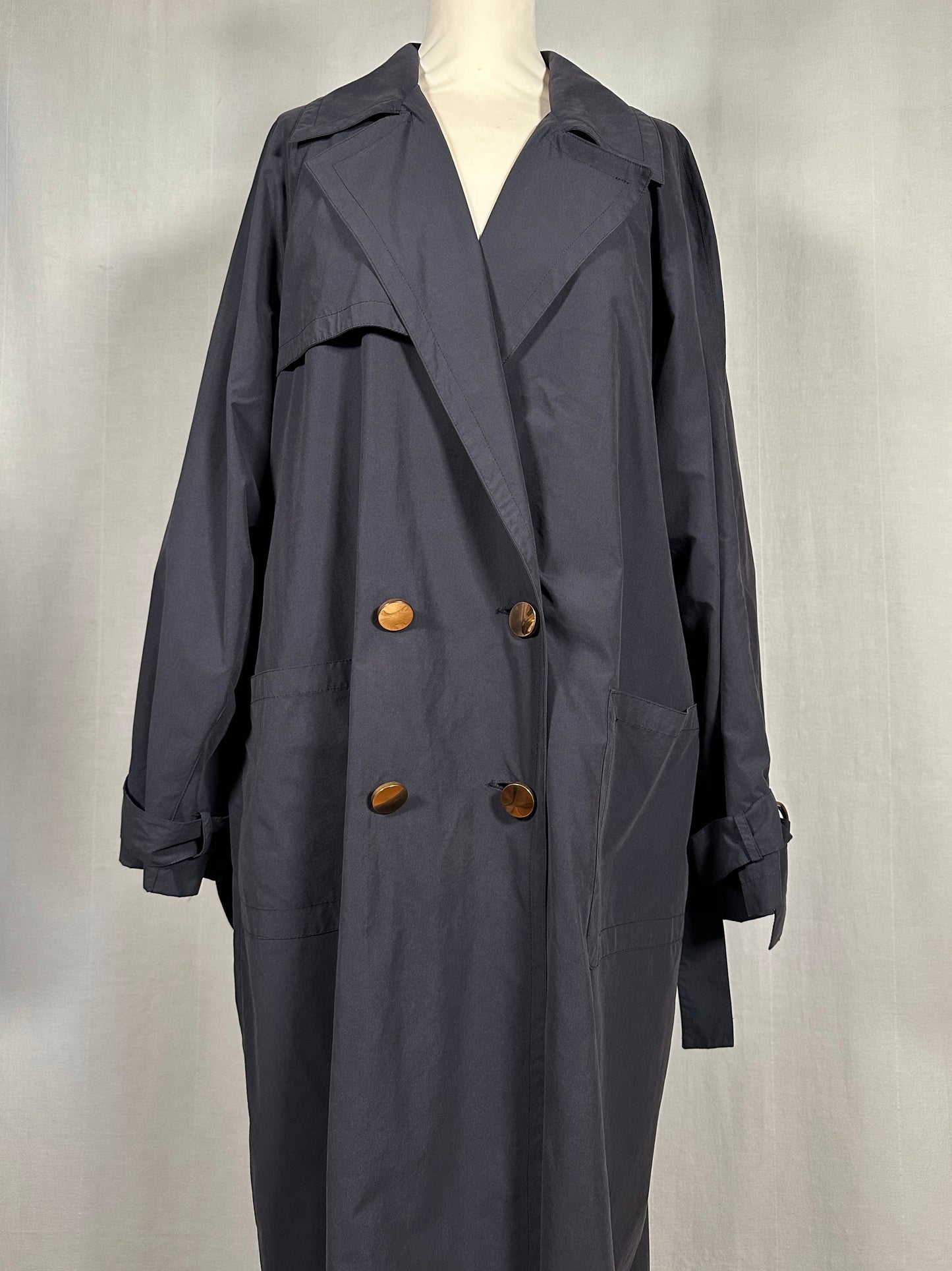 Trench Vintage Anni ‘90 Les Copains Blu Fumo