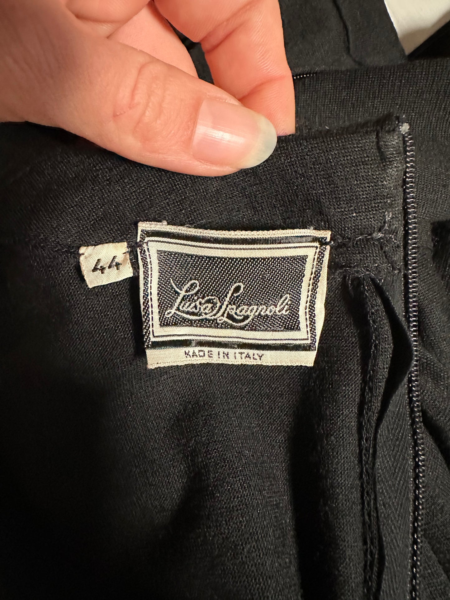 Abito Luisa Spagnoli Vintage Anni ‘80 in Lana Nero