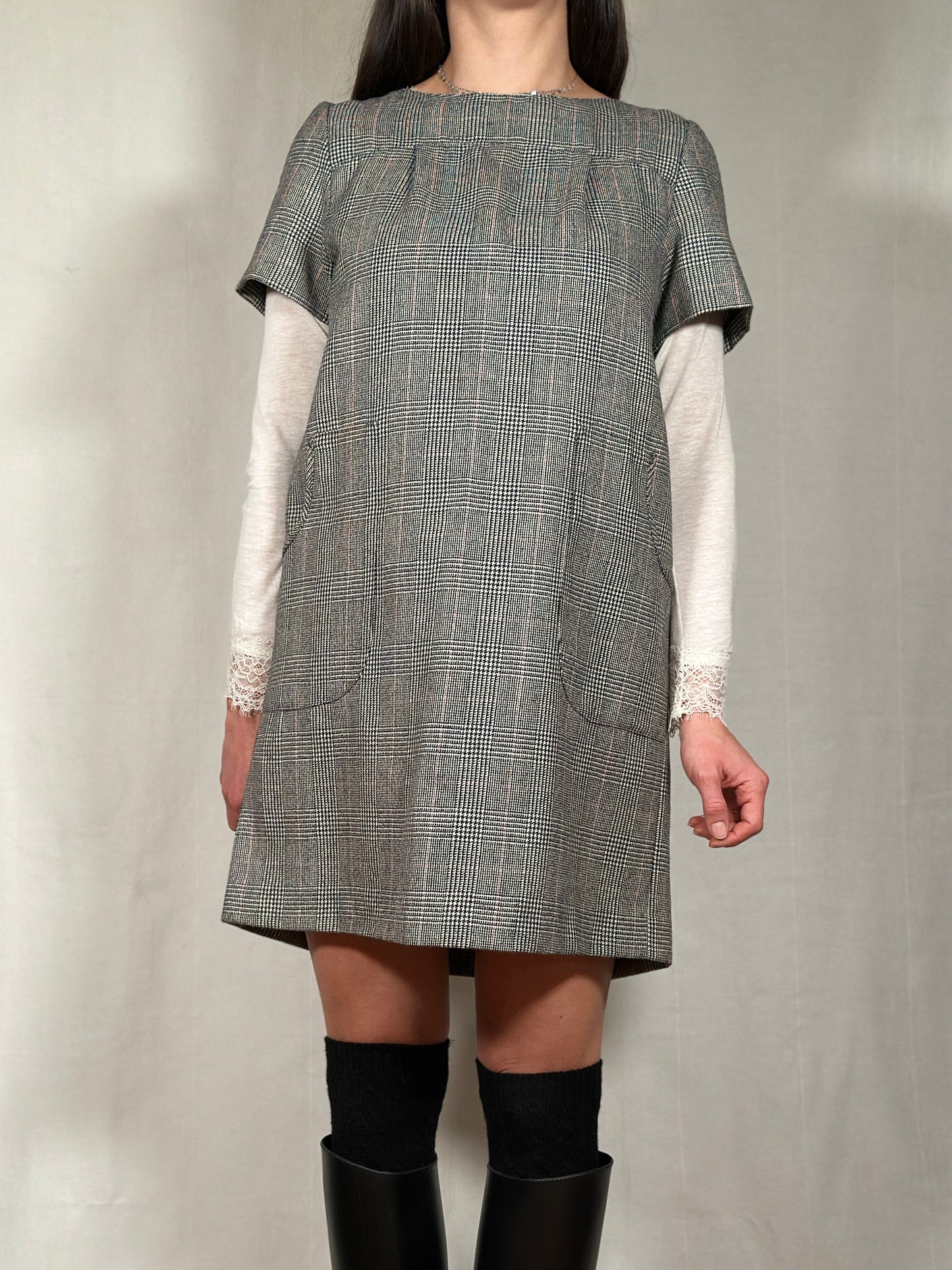 Abito Anni ‘80 in Lana Principe di Galles