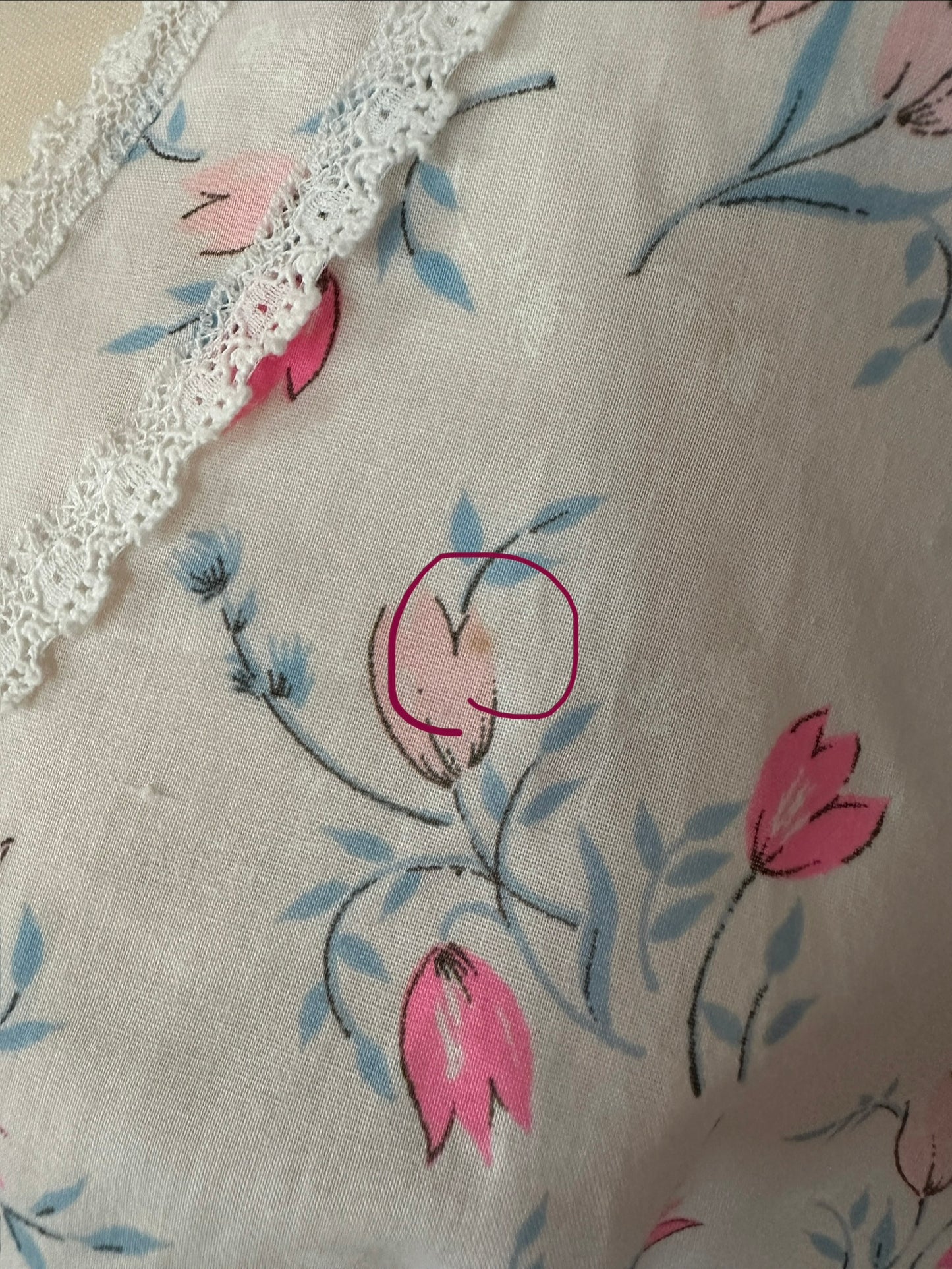 Camicia da Notte Romantica Anni ‘70/‘80 Bianca con Fiori