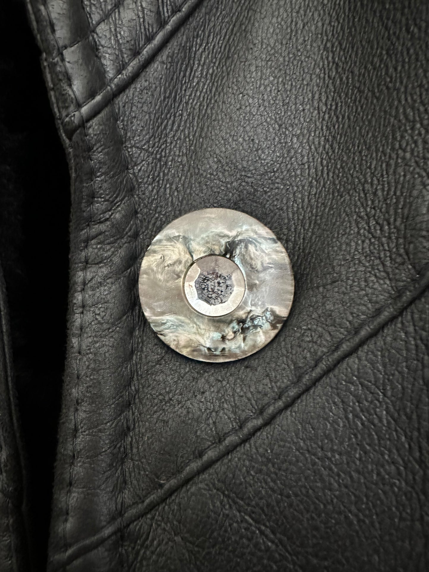 Montone Vintage Anni ‘80 in Pelle Nero