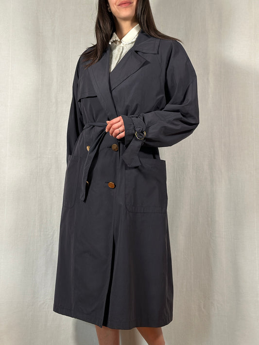 Trench Vintage Anni ‘90 Les Copains Blu Fumo