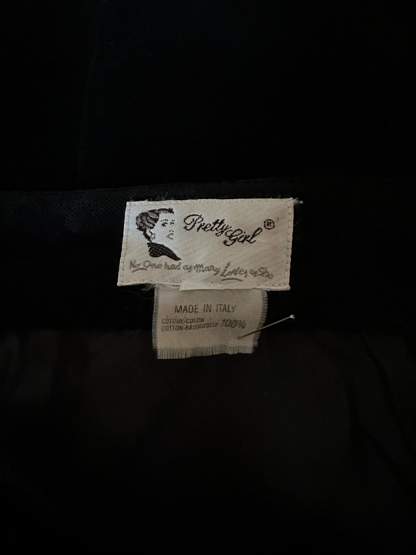 Gonna a Tubino Anni ‘70/‘80 in Velluto Nero