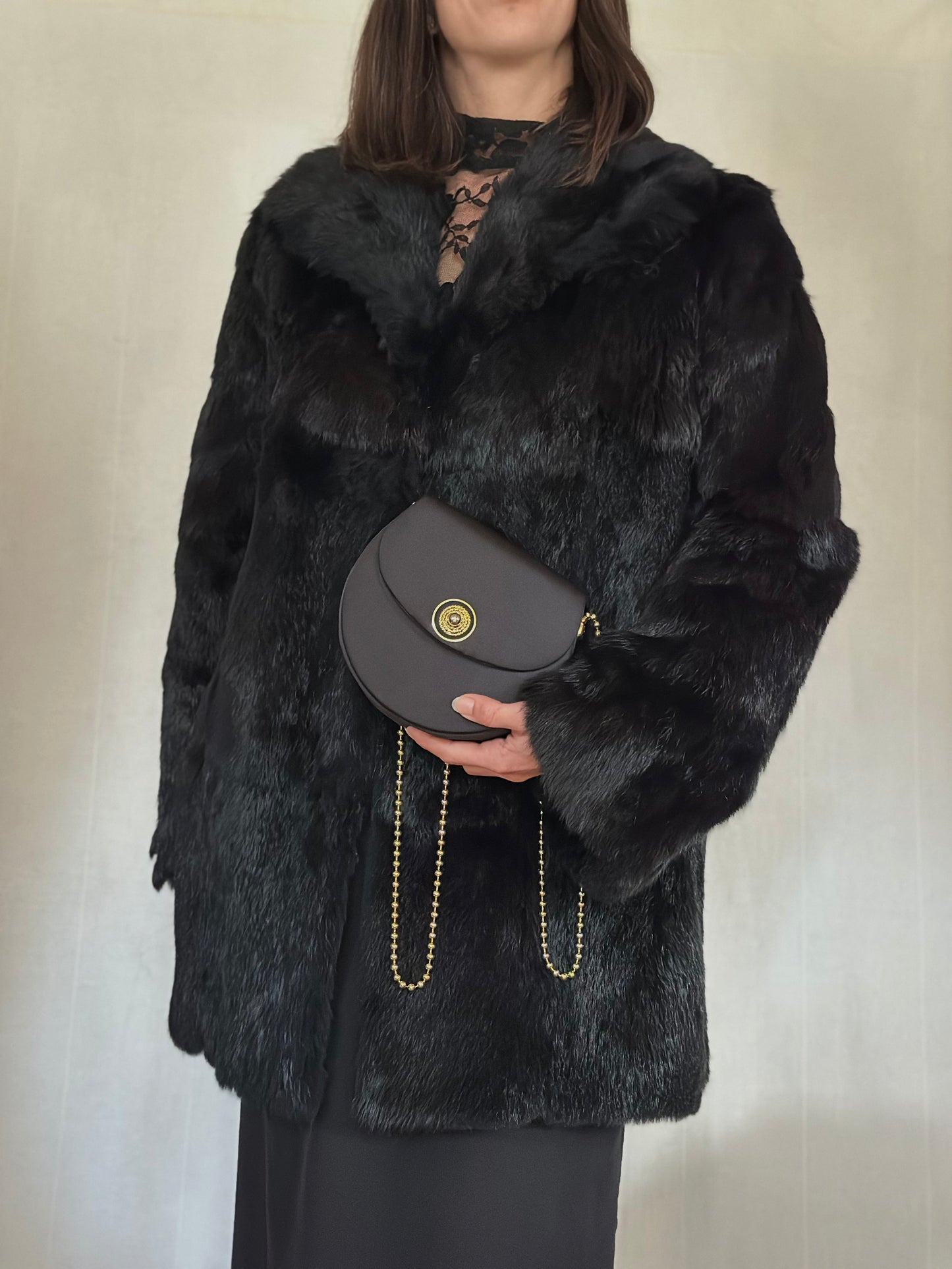 Borsa Rodo Anni ‘80 in Seta Nera