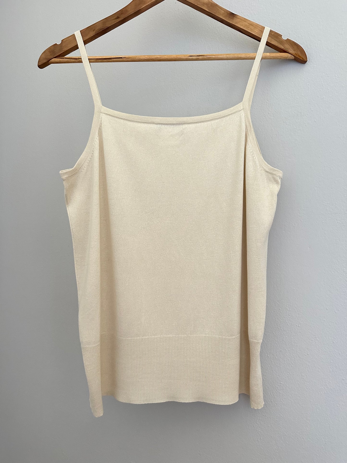 Completo Twinset Canotta e Cardigan in Seta Beige Tg.44/46