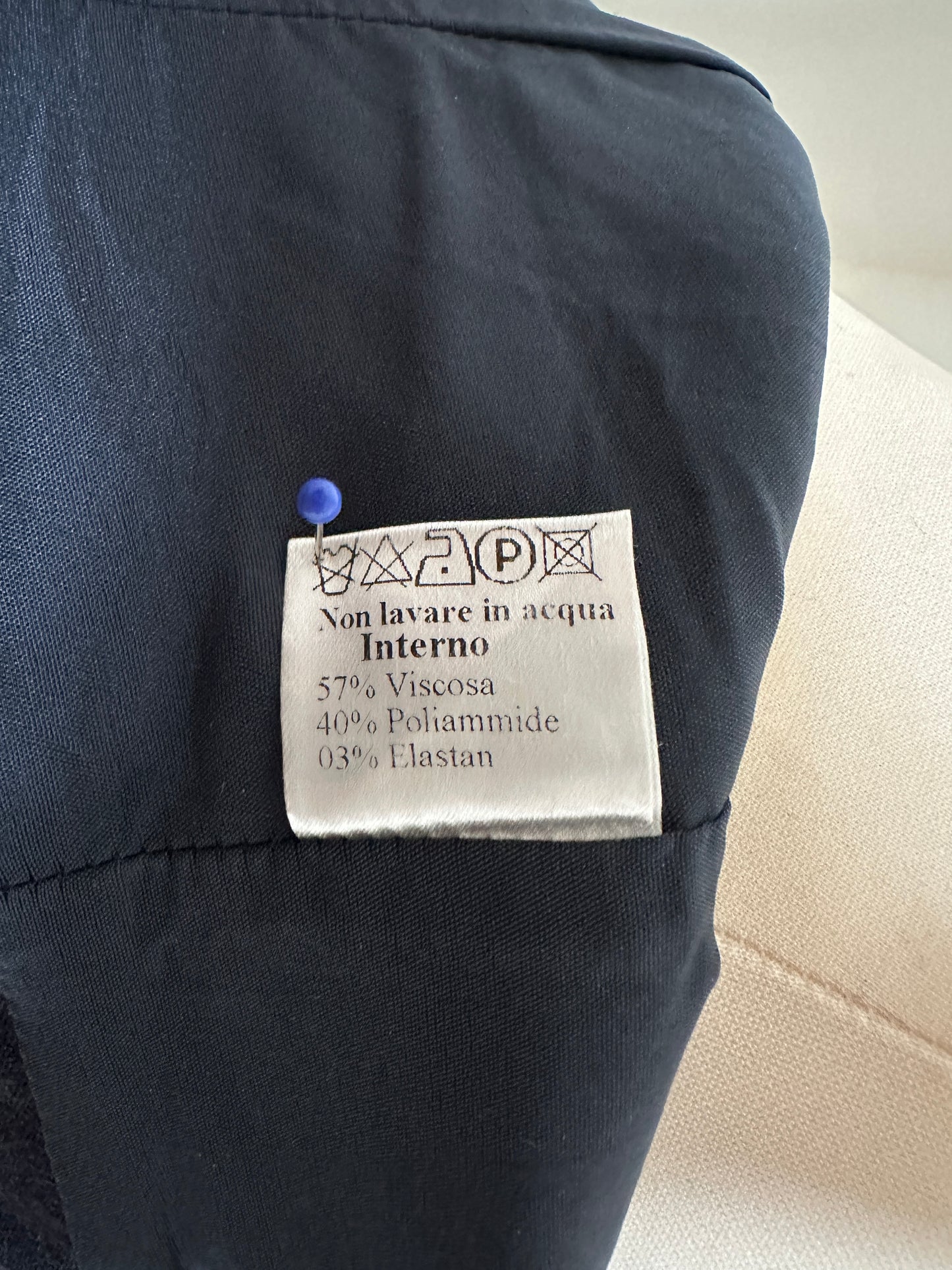 Abito Gio’ Guerreri Tubino in Lana Blu con Paillettes