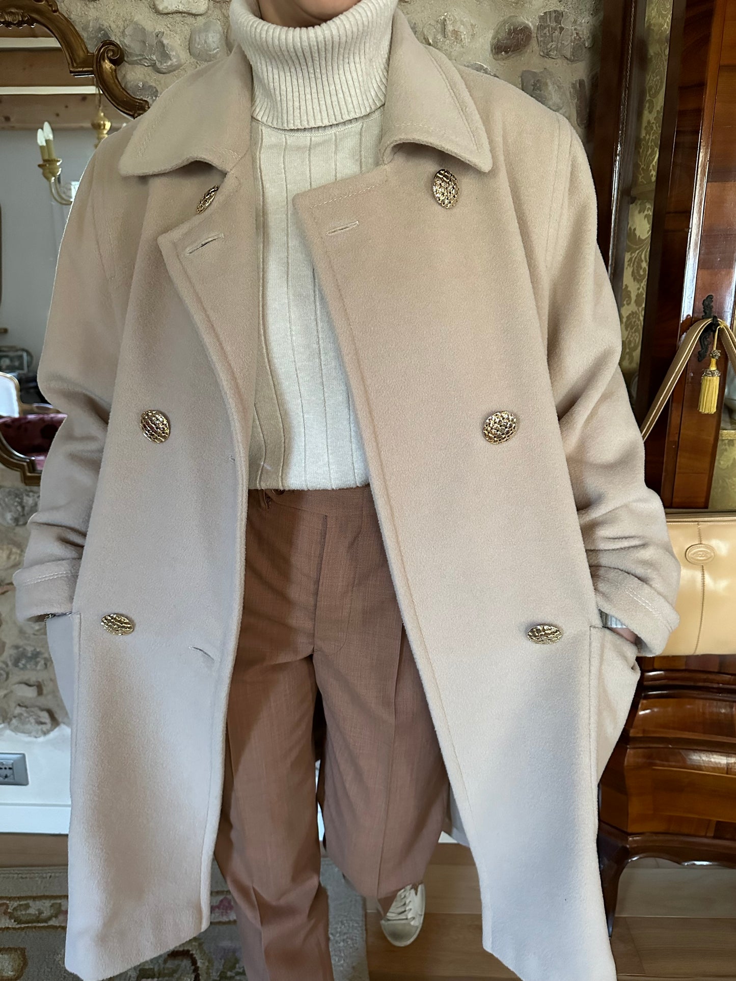Cappotto in Lana e Cashmere Beige tg.46/48/50