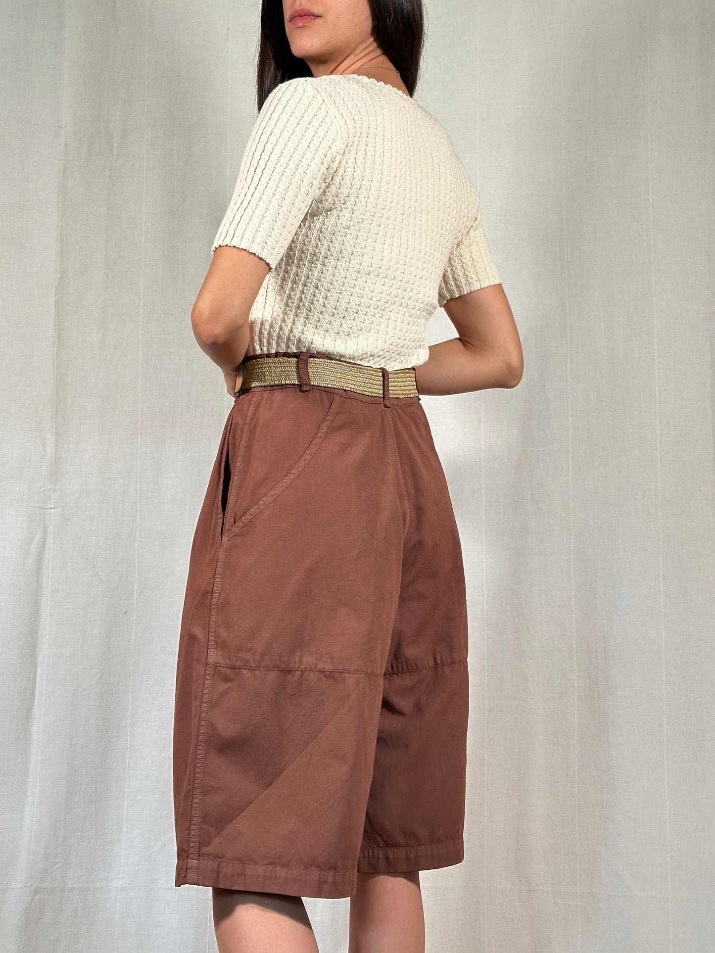 Maglia Anni ‘90 in Cotone a Coste Beige