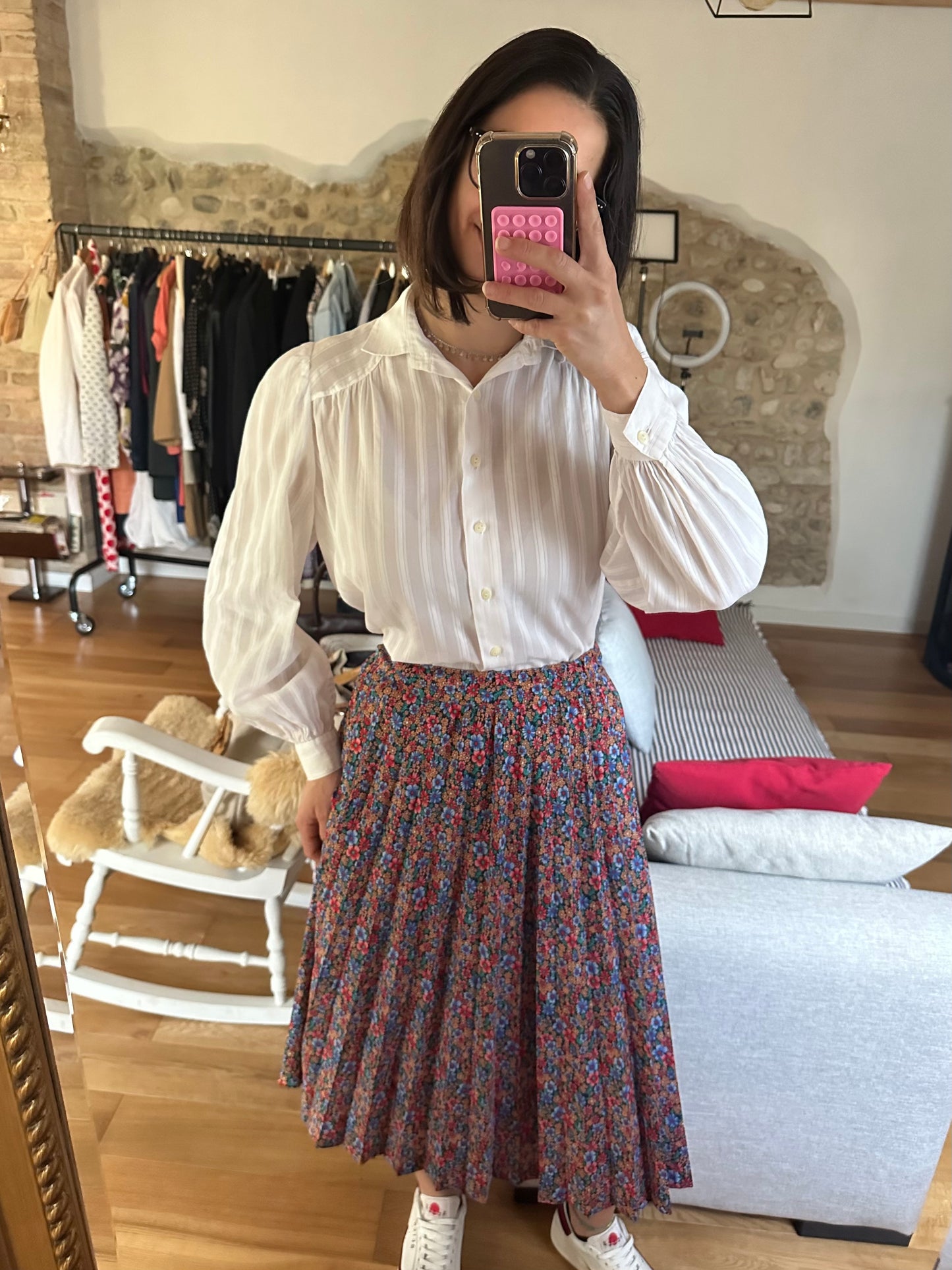 Camicia Anni ‘80 in Cotone Bianca Tg.40