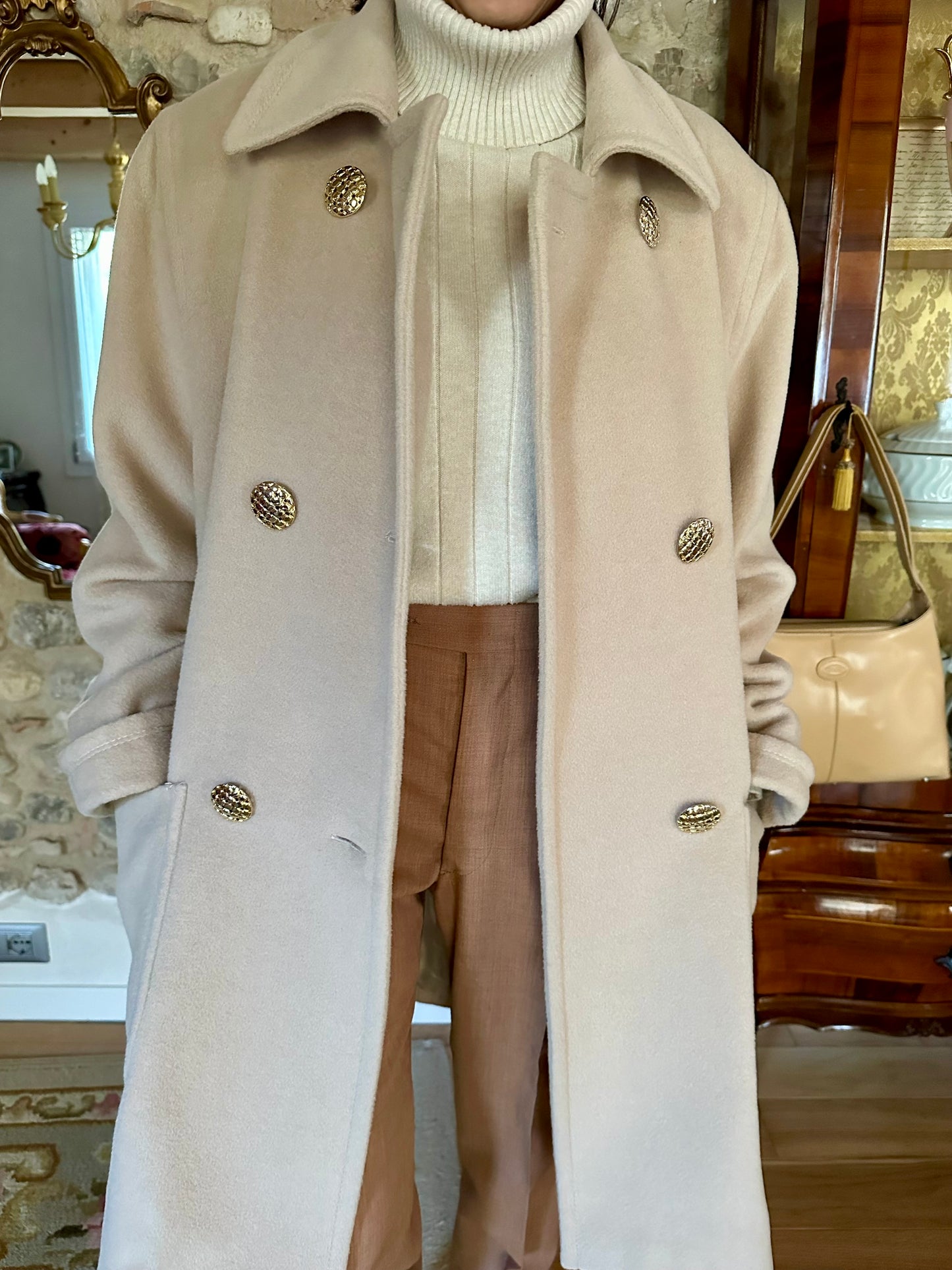Cappotto in Lana e Cashmere Beige tg.46/48/50