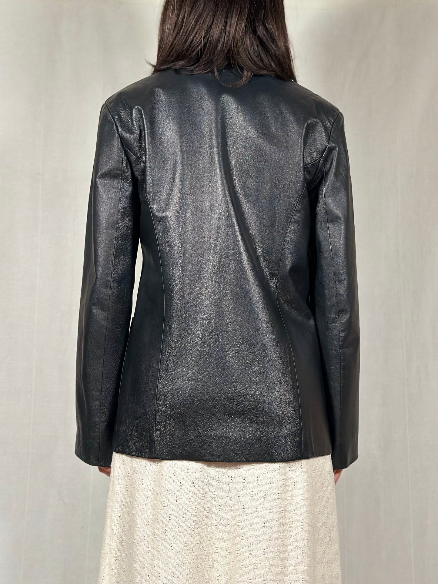 Giacca Mad’s Anni 2000 in Pelle Blu Tg.40/42