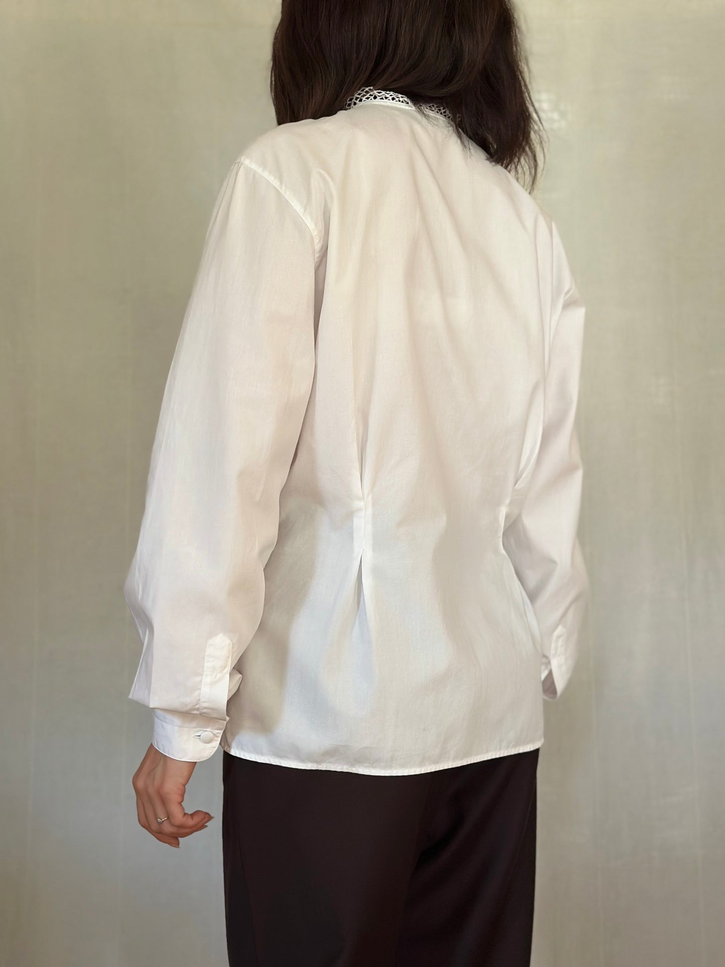 Camicia Vintage Anni ‘90 Calbros in Cotone Bianca Tg.46/48