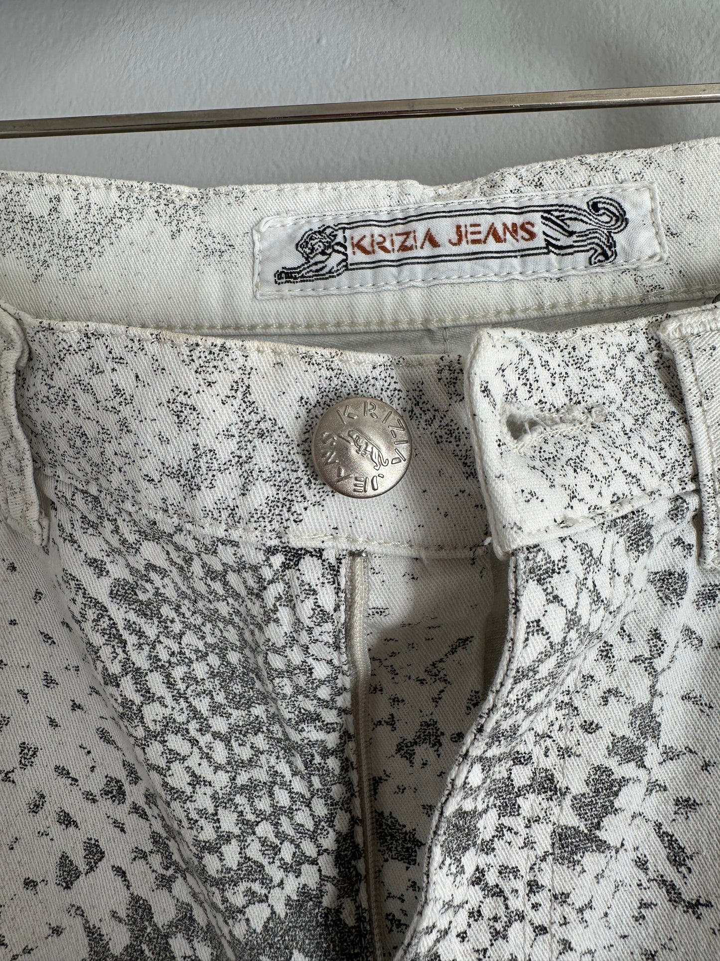 Pantaloni Krizia Jeans Pitonati Anni ‘90 Tg.38/40