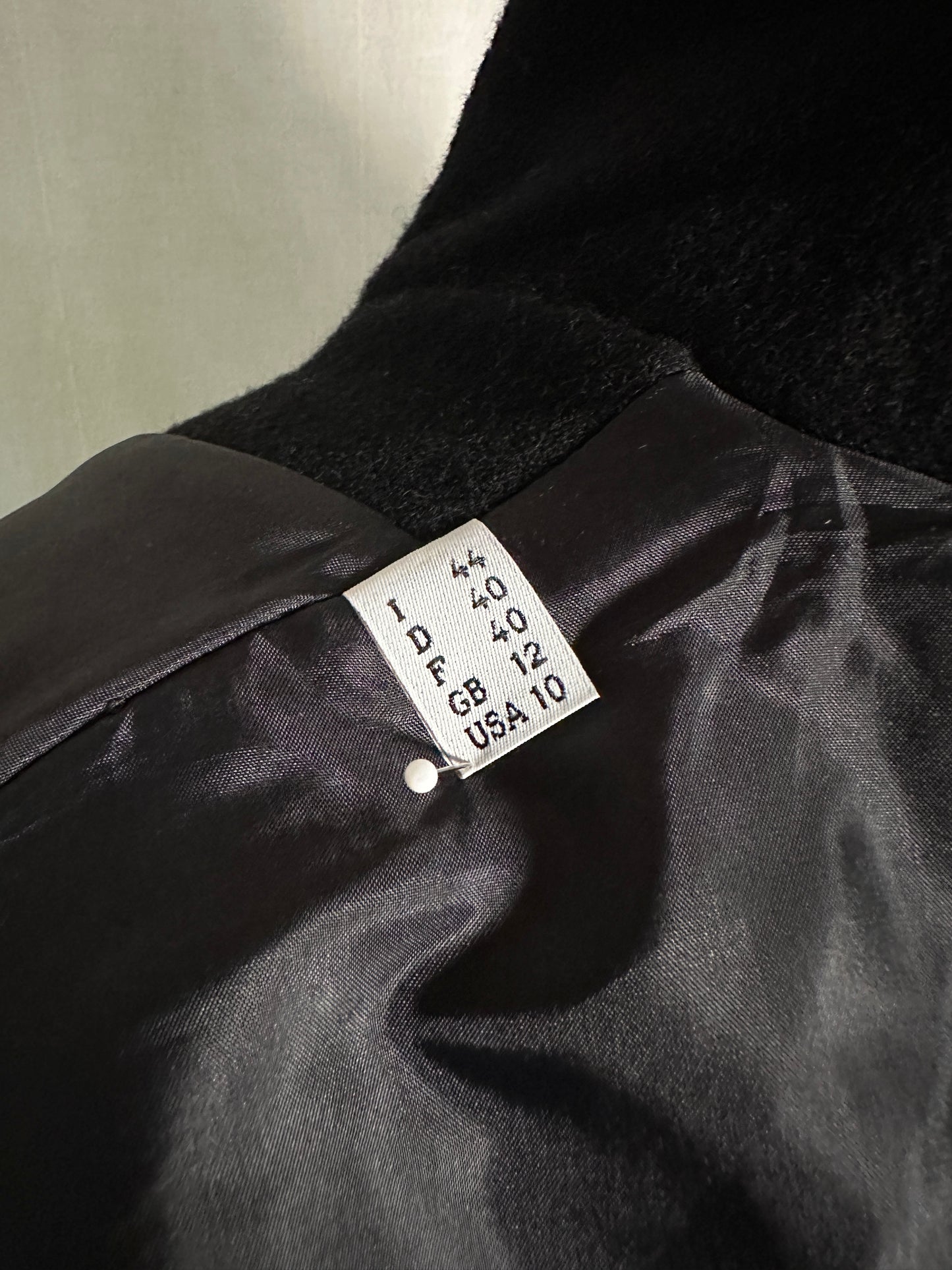 Cappotto Corto Moschino Cheap and Chic Vintage in Misto Lana Nero e Rosa