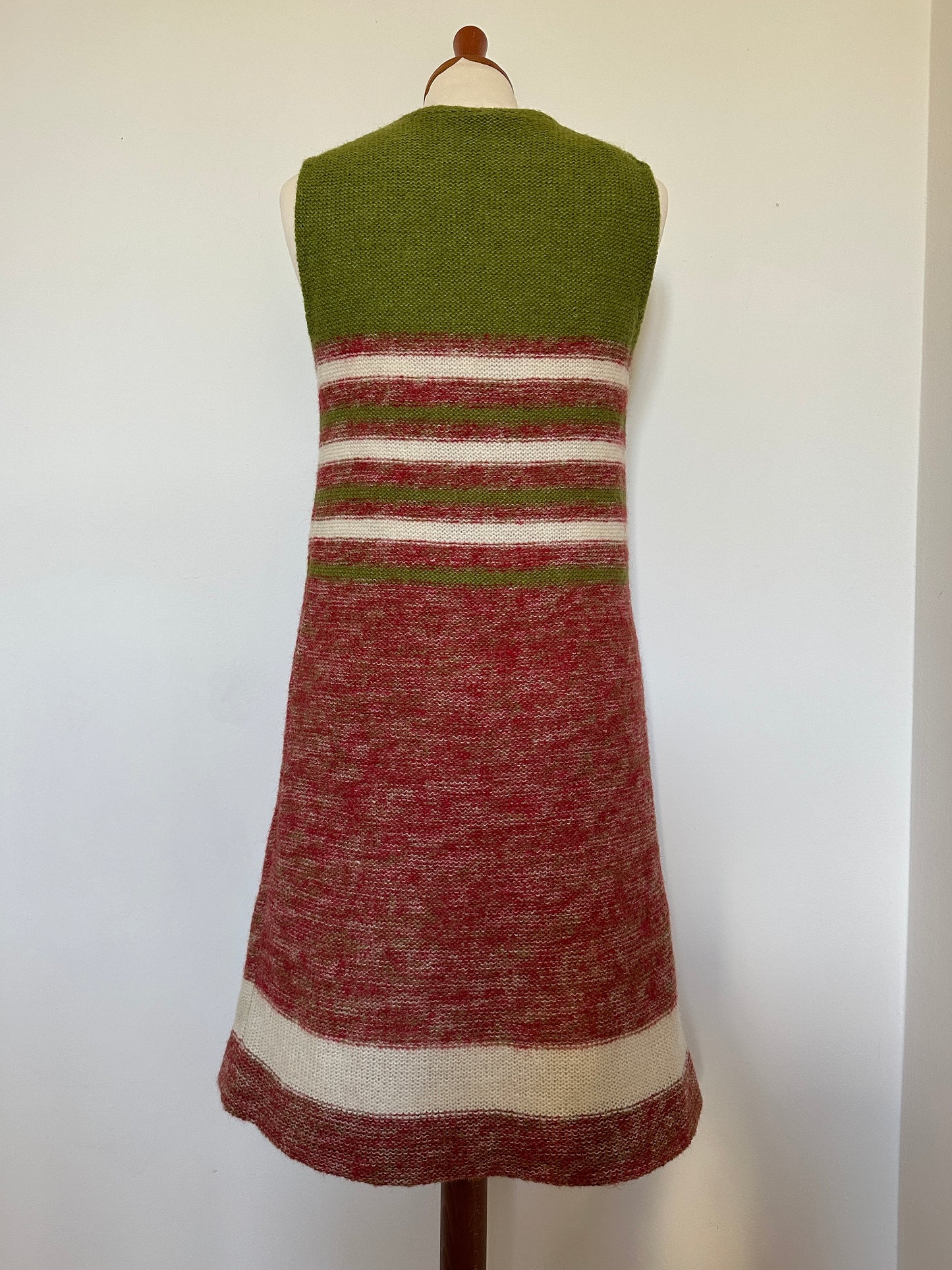 Abito Anni ‘70 Svasato in Lana a Righe