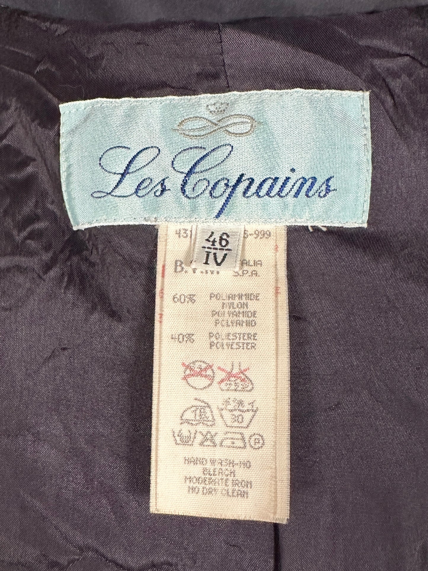 Trench Vintage Anni ‘90 Les Copains Blu Fumo