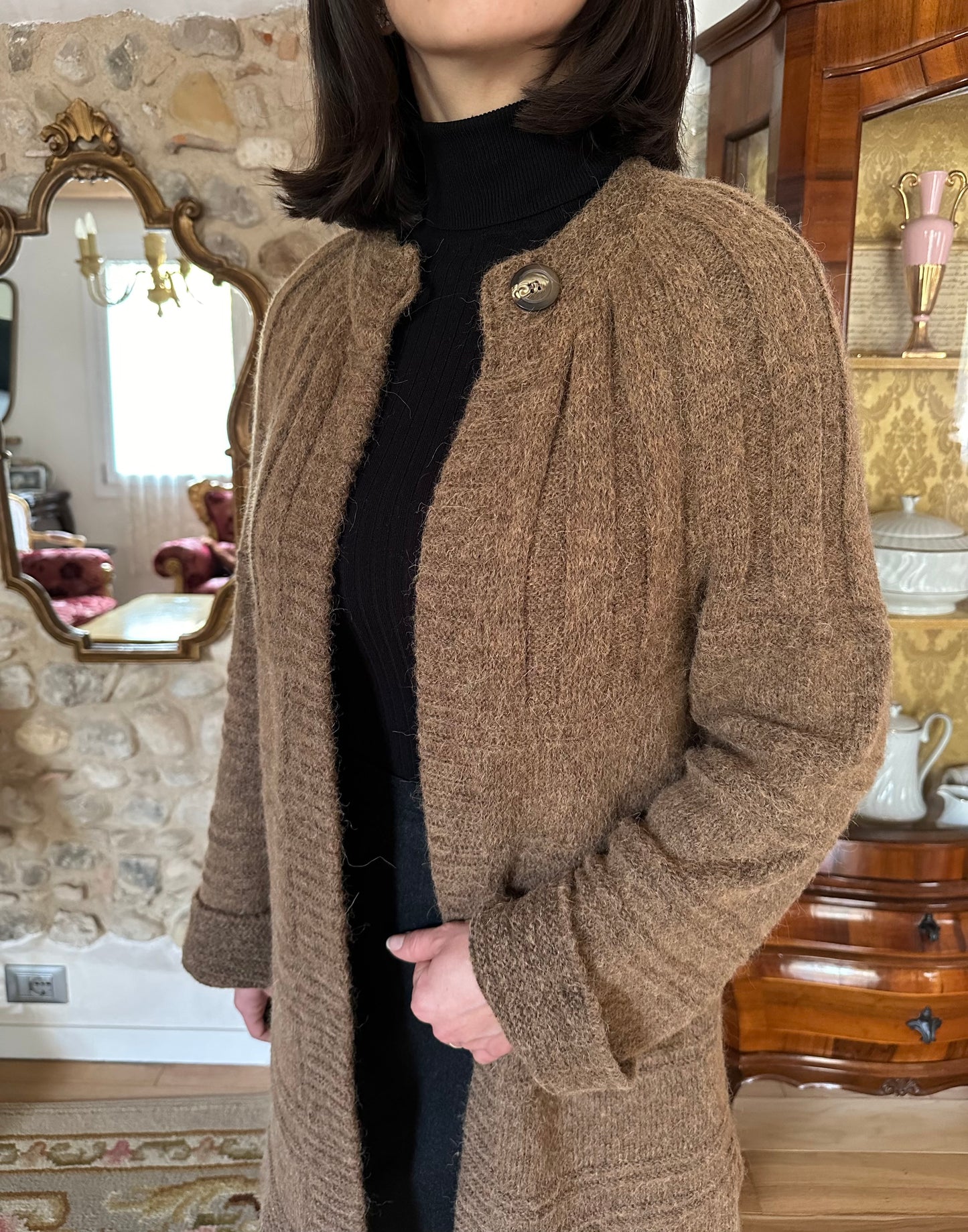Cardigan Vintage Lana e Alpaca tg.S/M/L